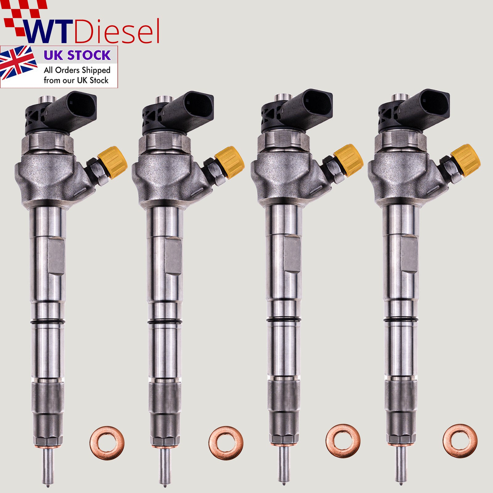 X4 Audi Seat Skoda VW Bosch 0445110369 Diesel Injector |2.0 TDI|