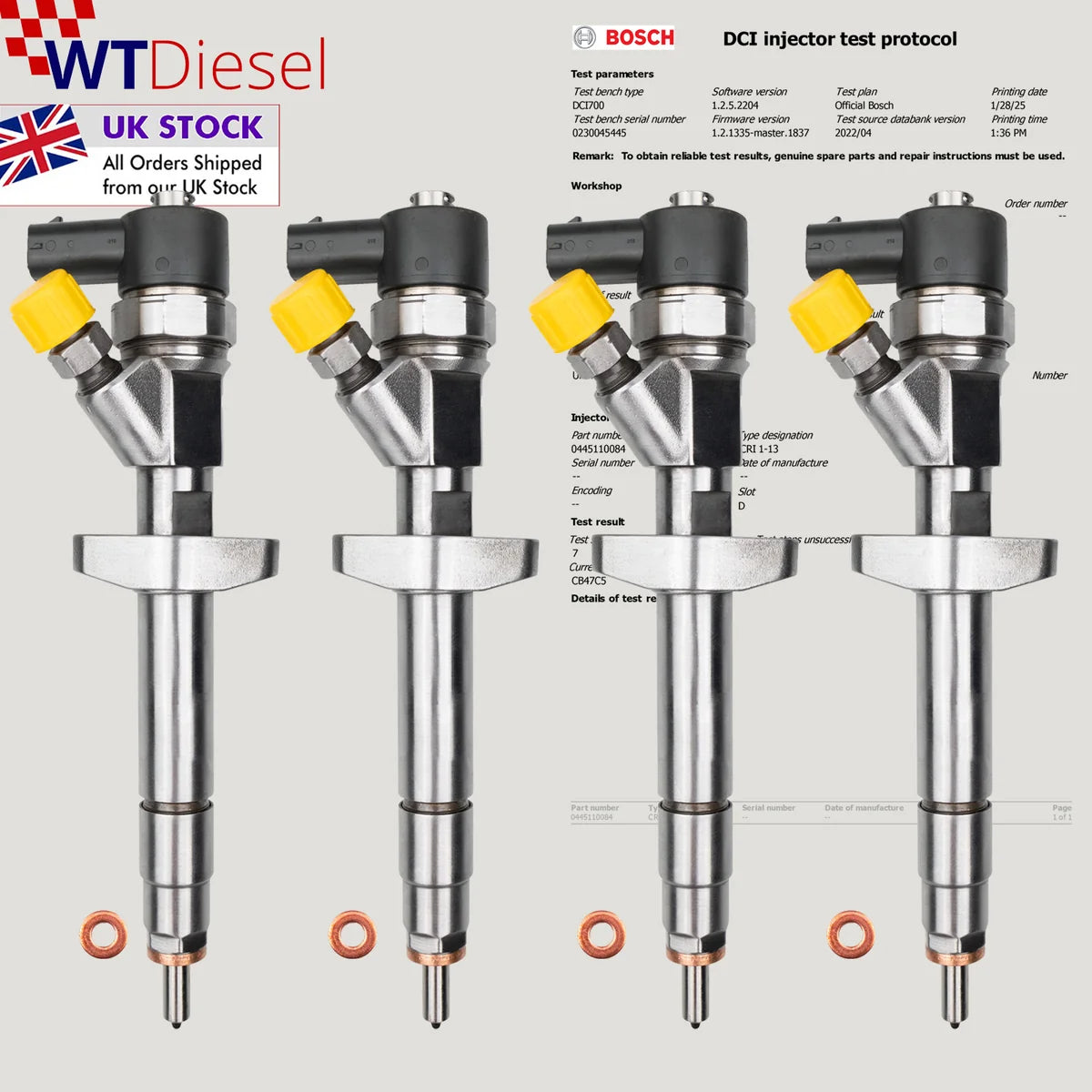X4 Renault Diesel Injector | 2.2 dCi | Bosch 0445110084 8200084534