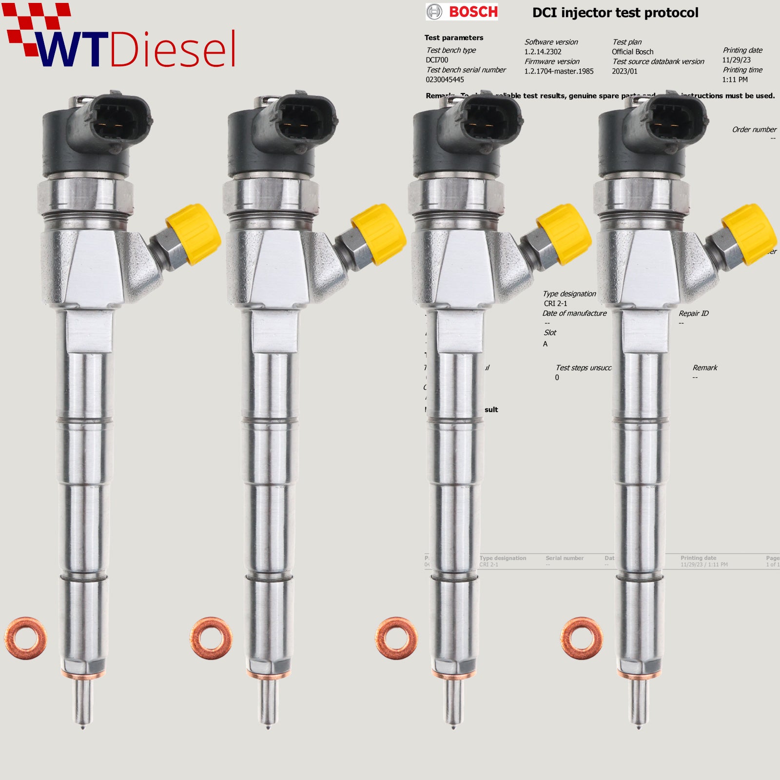 X4 Opel Saab Diesel Injector | 1.9D | Bosch 0445110159