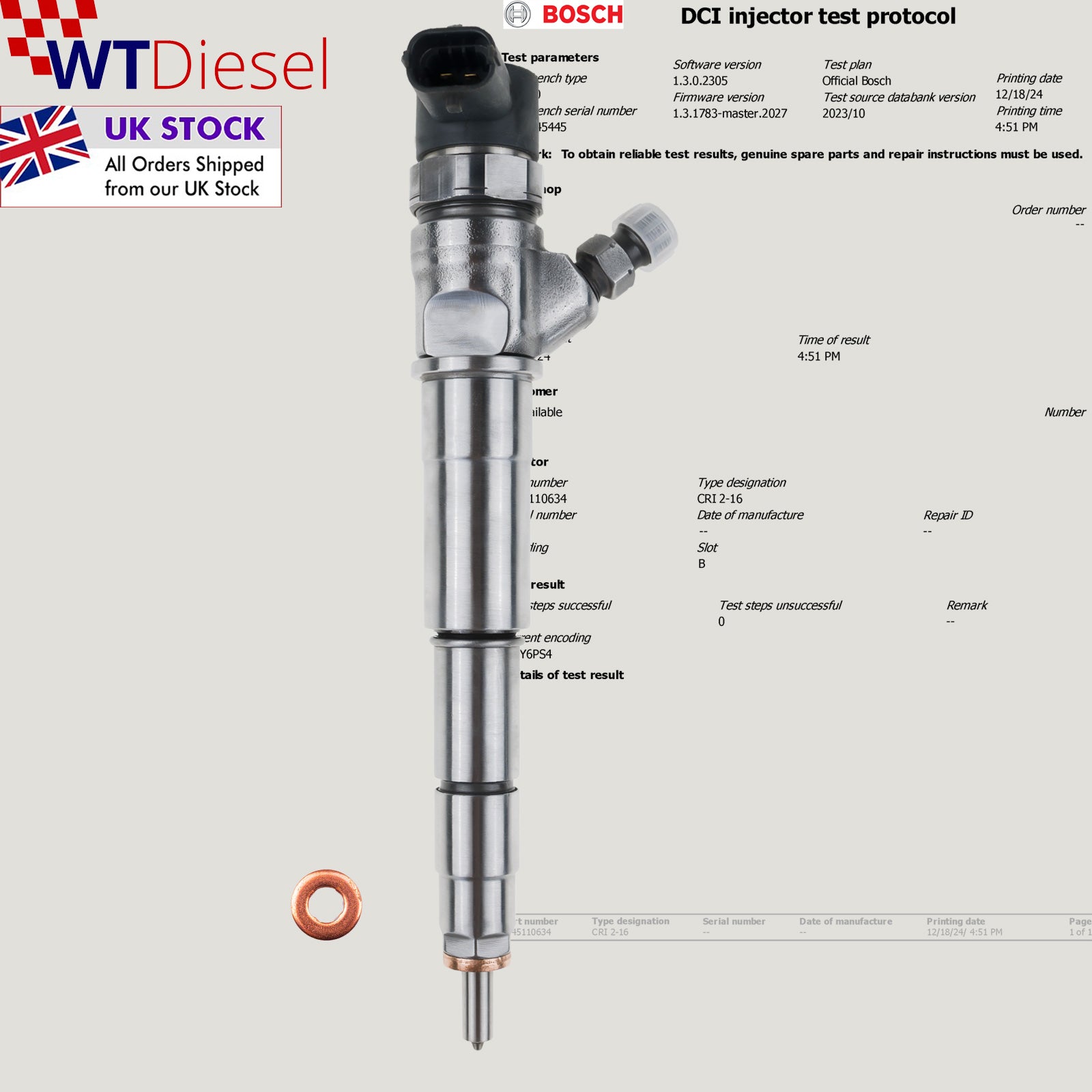 Opel Renault Injector | 2.3 CDTI dCi | Bosch 0445110634 H82912226