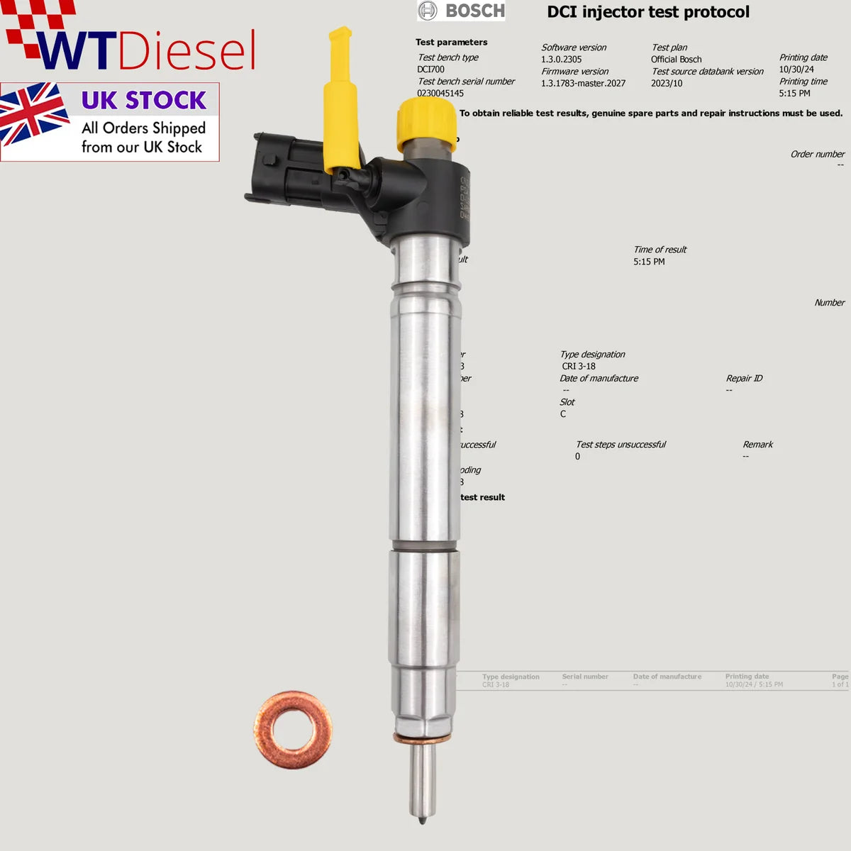 X4 Bosch Injector | Jeep Wrangler III 2.8 CRD | 35062005F 0445116041