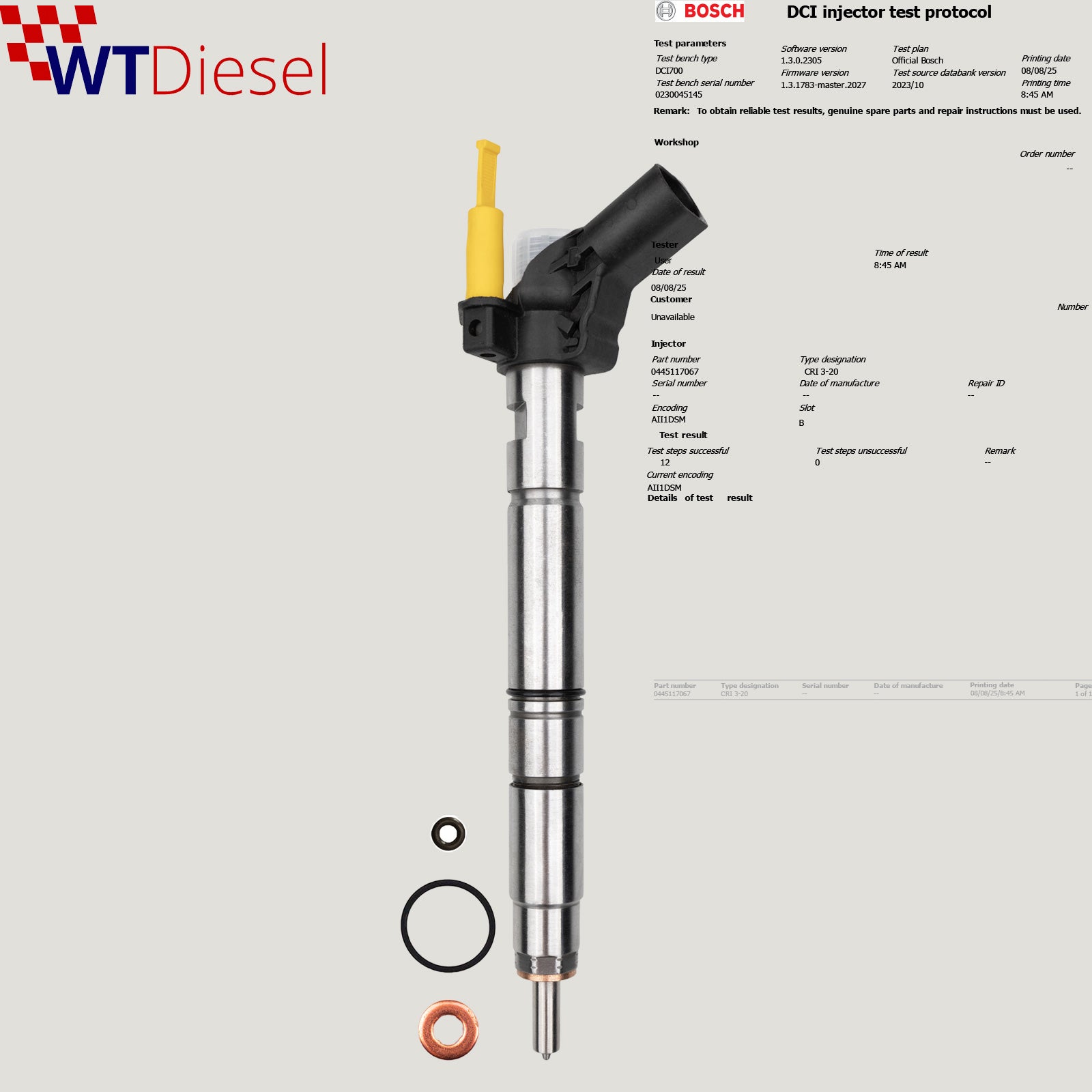 Audi VW Injector | 3.0 TDI | Bosch 0445117067 059130277CR