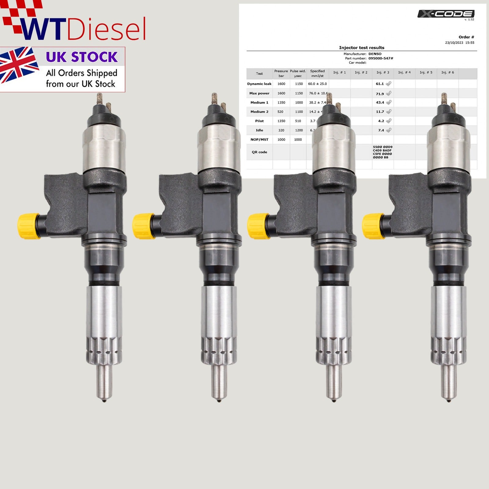 X4 Isuzu NPR NQR Diesel Injector | Denso 095000-5474 8973297030