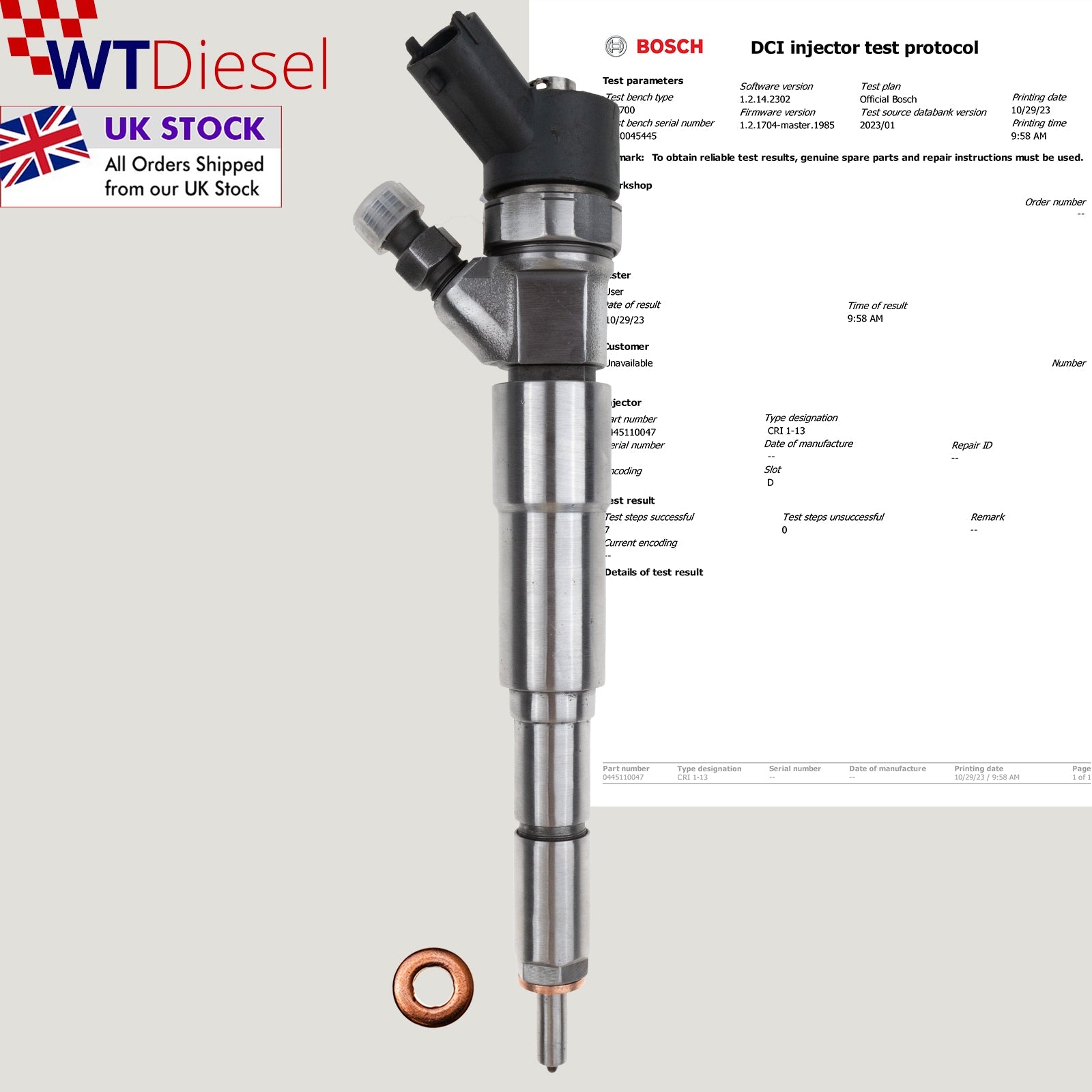 X4 BMW Land Rover Diesel Injector | 3.0D | Bosch 0445110047 0445110266