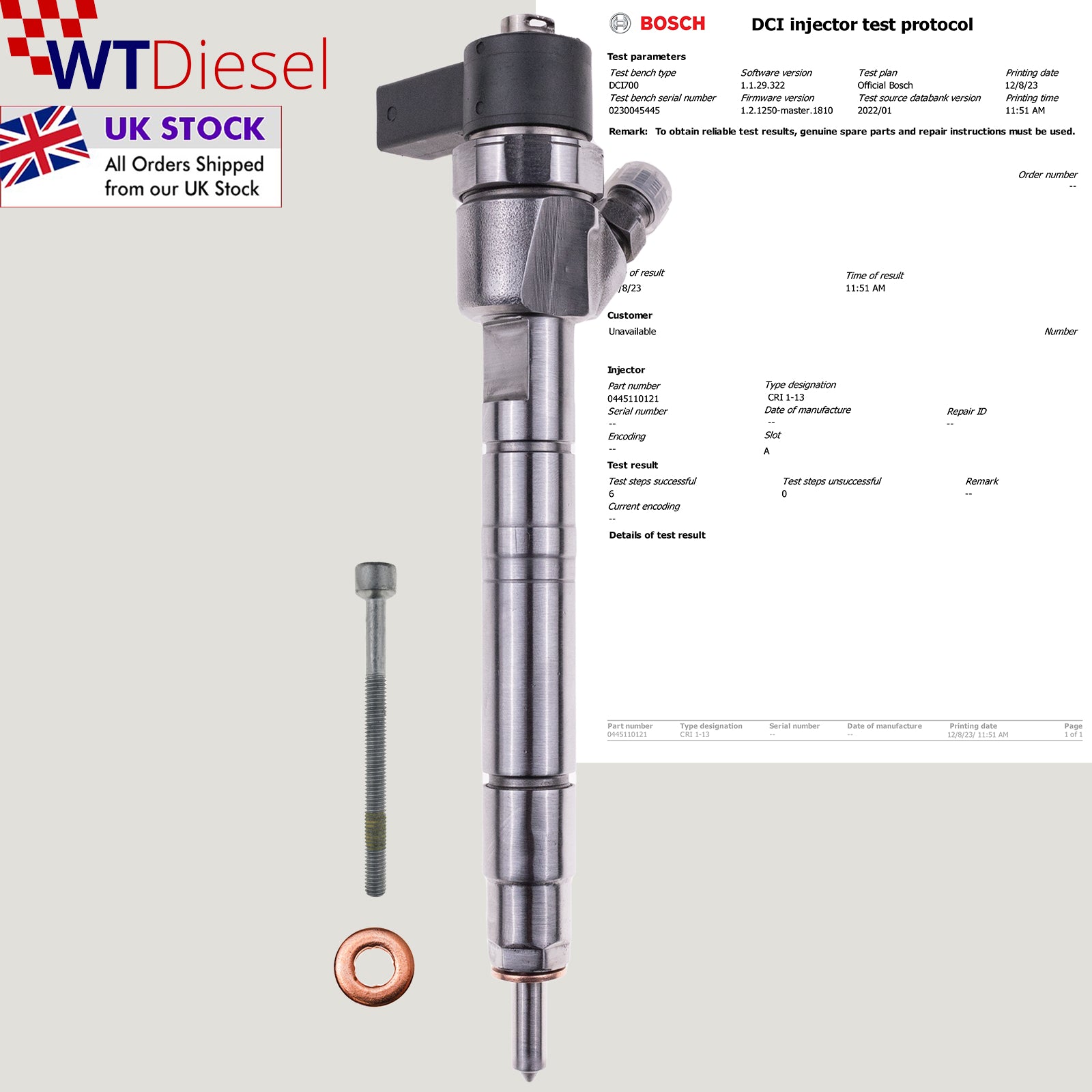 Mercedes C-Class E-Class Diesel Injector | 2.1 2.2 CDI | A6130700687