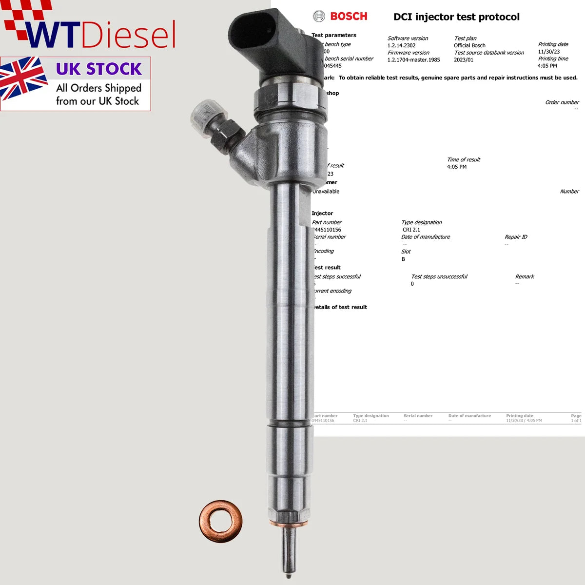 X4 Mercedes-Benz E-Class Diesel Injector |2.7 CDI| 0445110155 A6480700187 | 0445110156