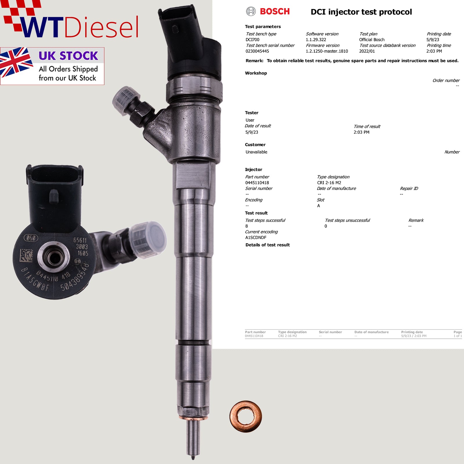 FIAT Citroen Peugeot Injector | 2.3 | Bosch 0445110418 0986435212