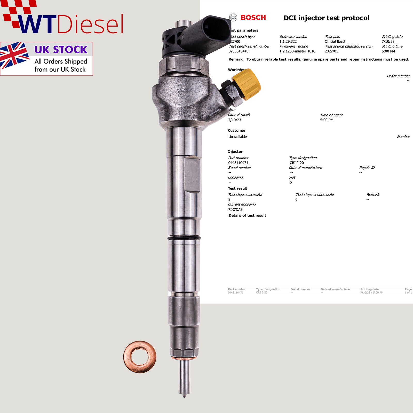 Audi Seat VW Skoda Diesel Injector | 2.0 TDI | 0445110471 04L130277AE