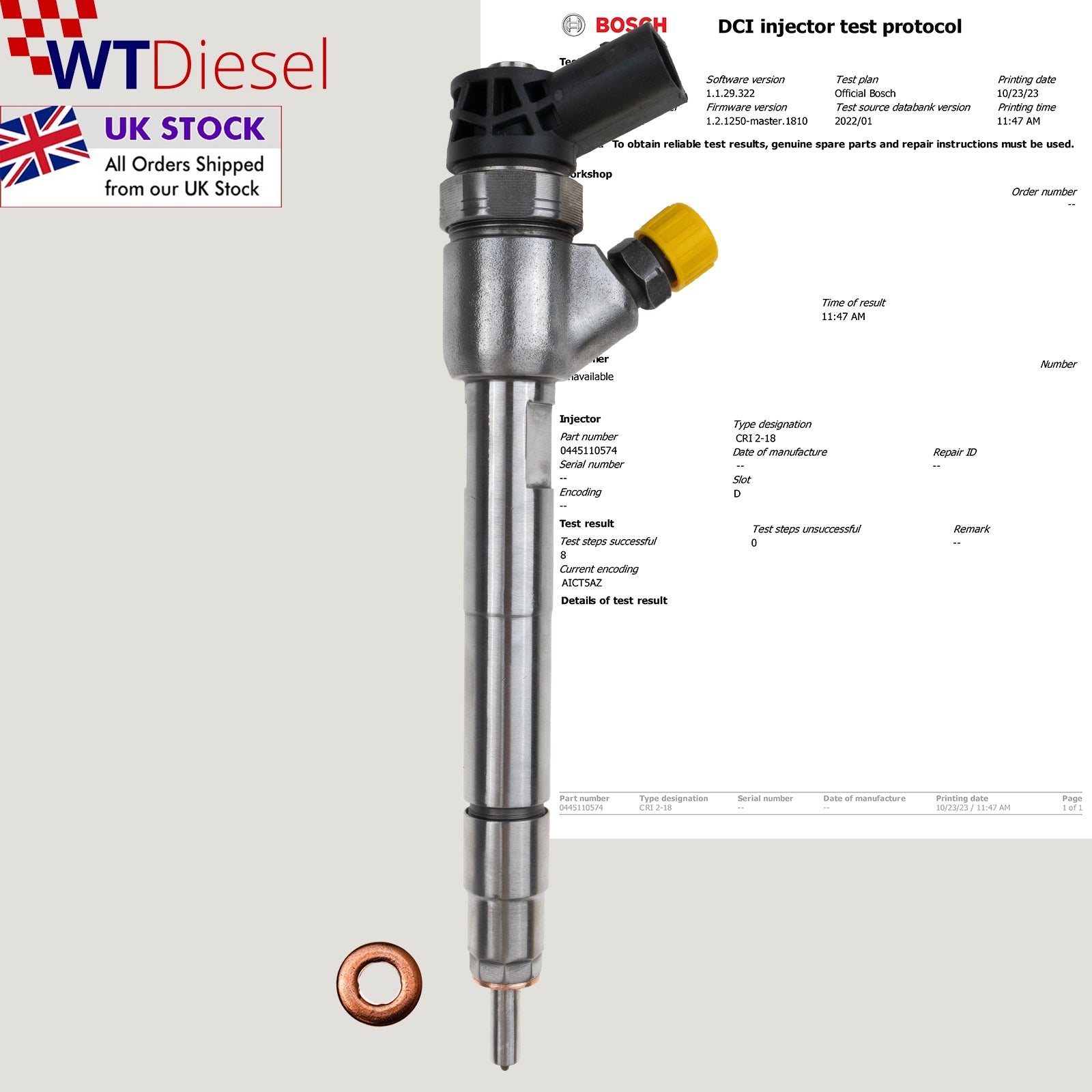 X4 Mercedes Vito Marco Polo Diesel Injector | 2.1 CDI | Bosch 0445110574 A6510703187