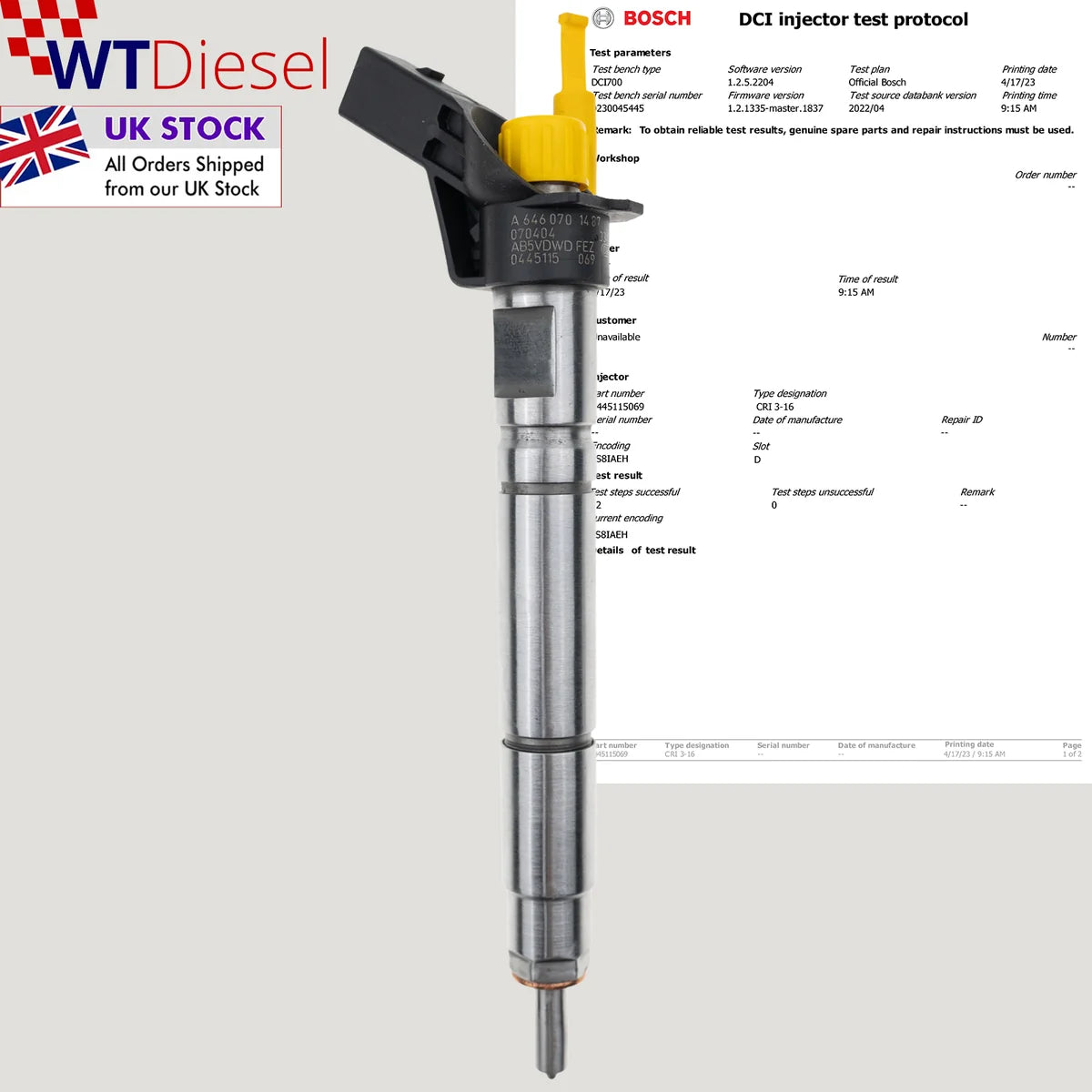 X4 Bosch Mercedes Injector |CDI| 0445115069 0445115032