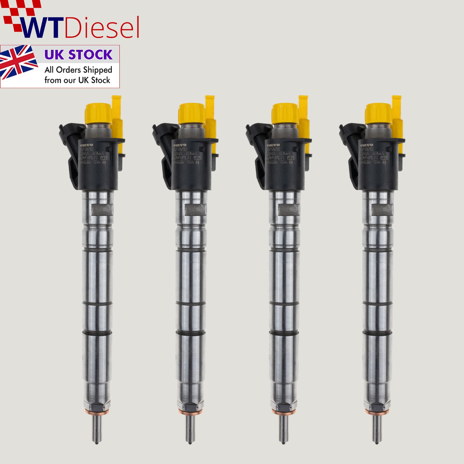 X4 Volvo S60 V60 V70 Injector | 2.4 D | Bosch 0445116016 30777226