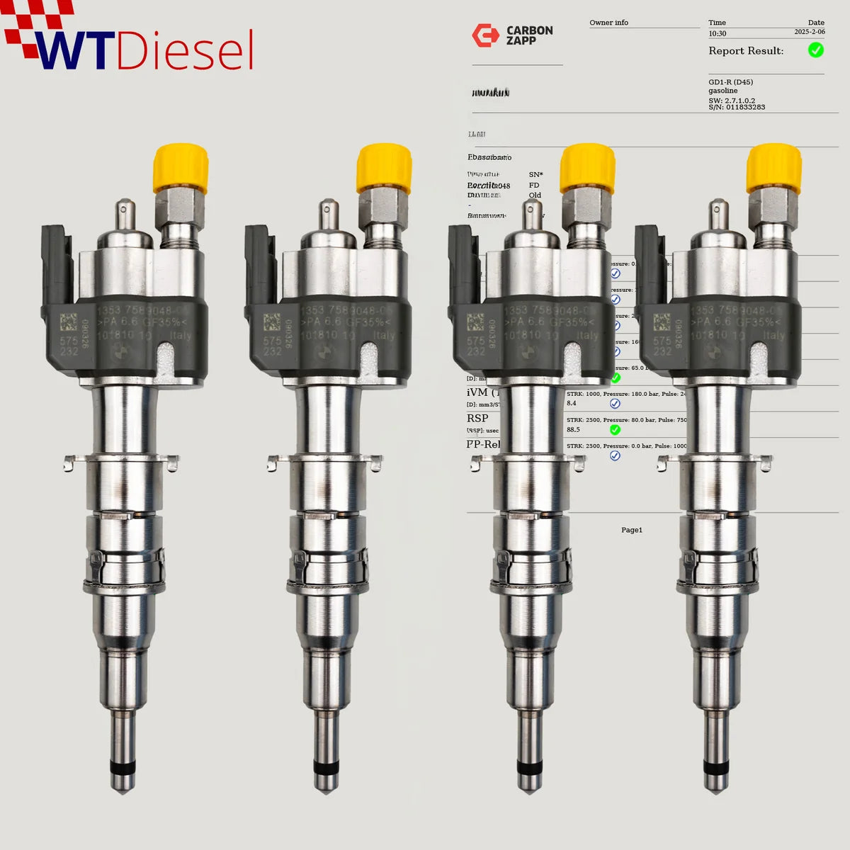 X4 BMW 3 Series Injector VDO |3.1i| 13537589048-04