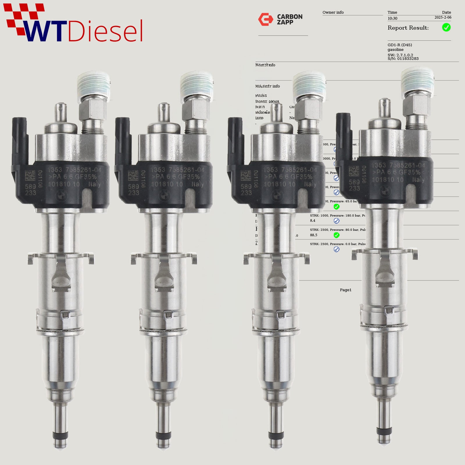 X4 BMW 6 Series Injector | 13537585261-03 13537589048