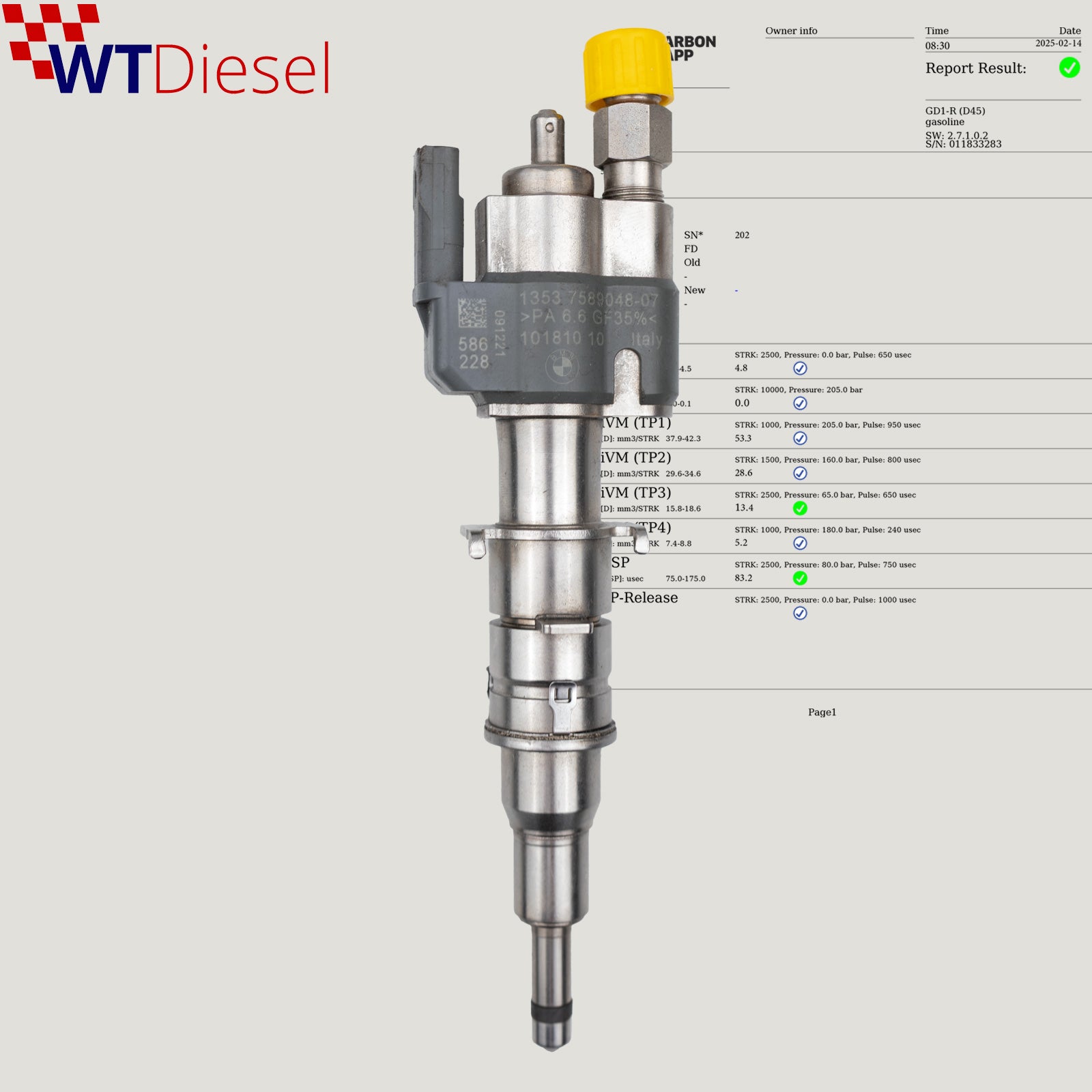 BMW 5 Series Injector 13537589048-07 | VDO 13537584681 13537565137