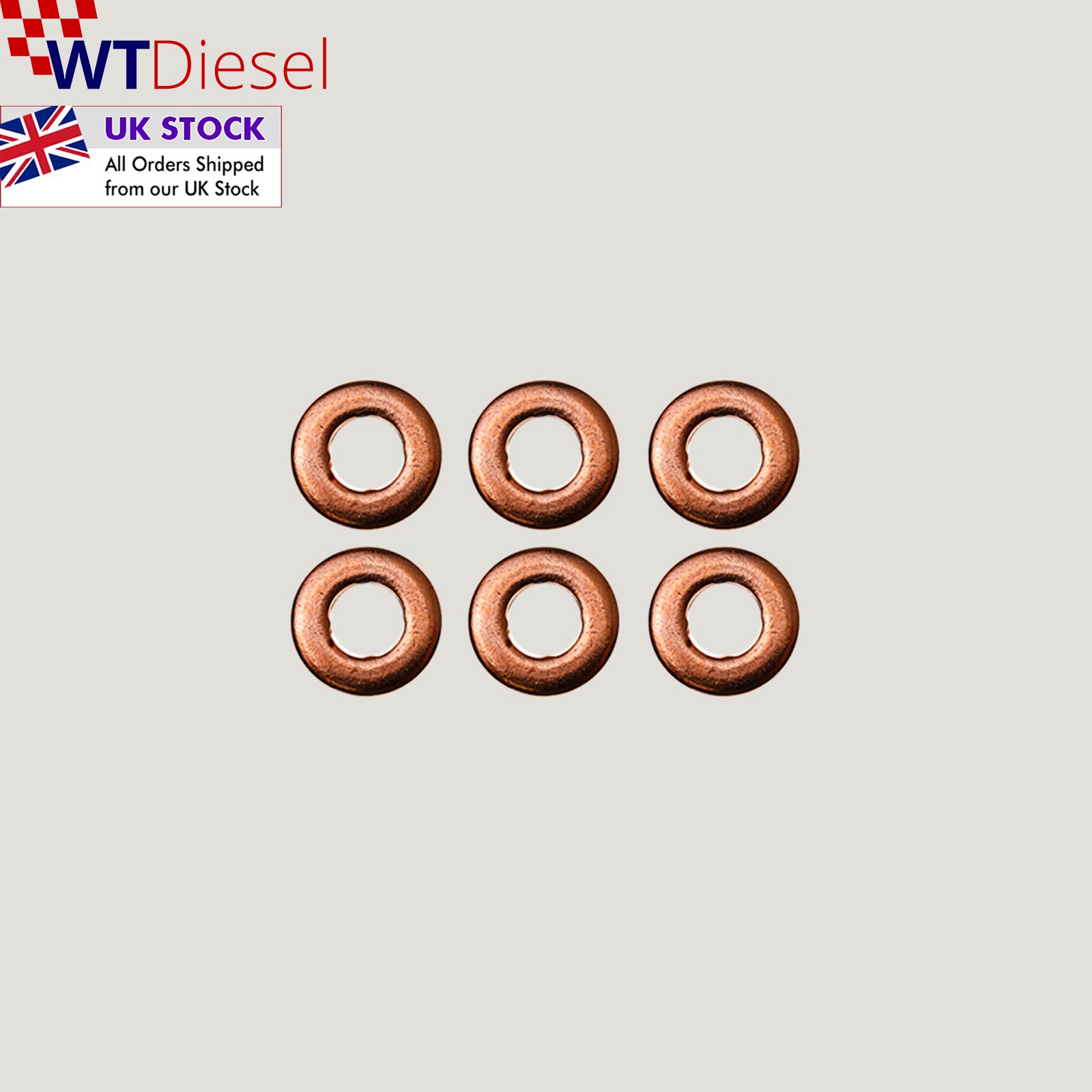 6X DIESEL INJECTOR WASHERS 1,50 mm