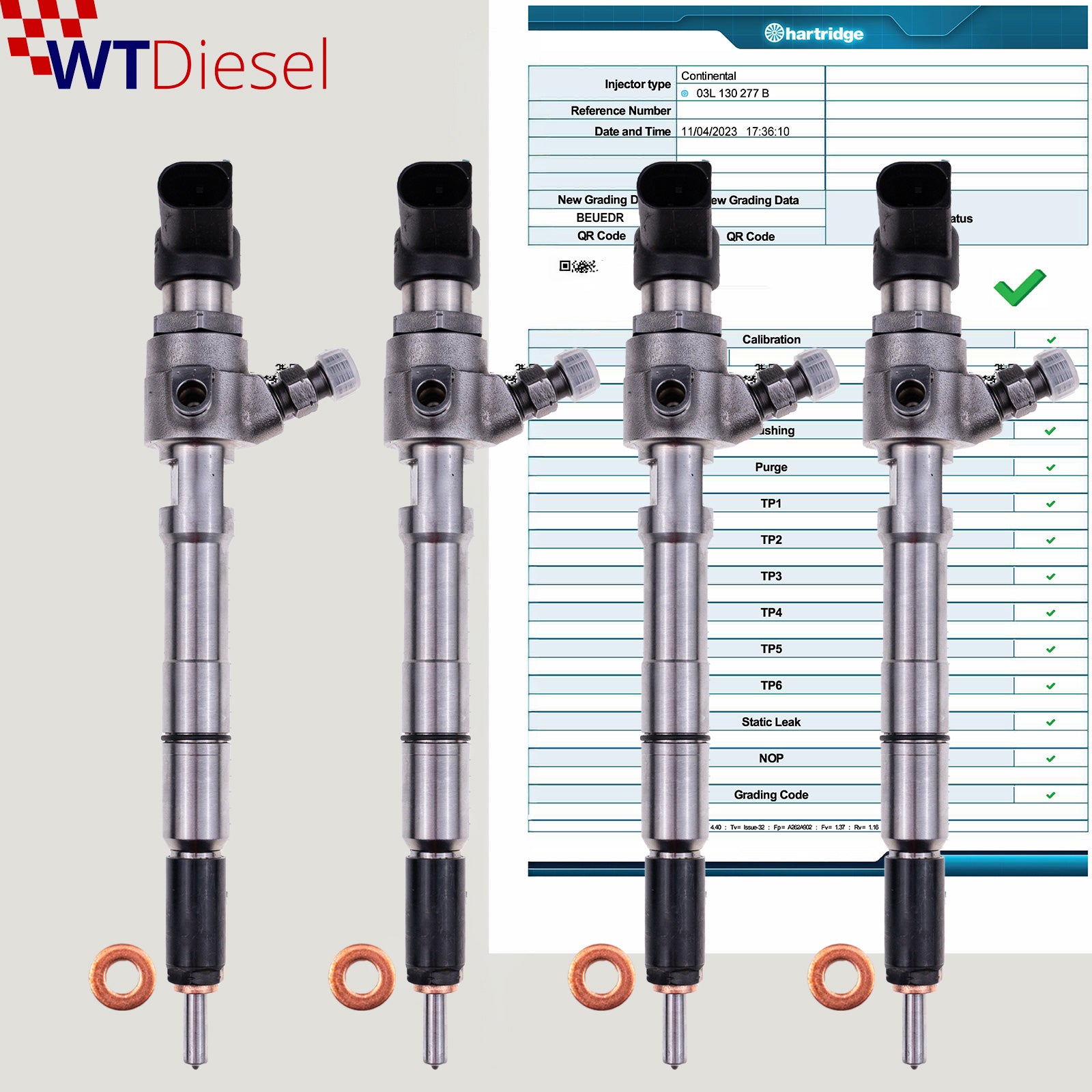 X4 VW Seat Skoda Audi Injector 1.6 TDI | 03L130277B A2C9626040080