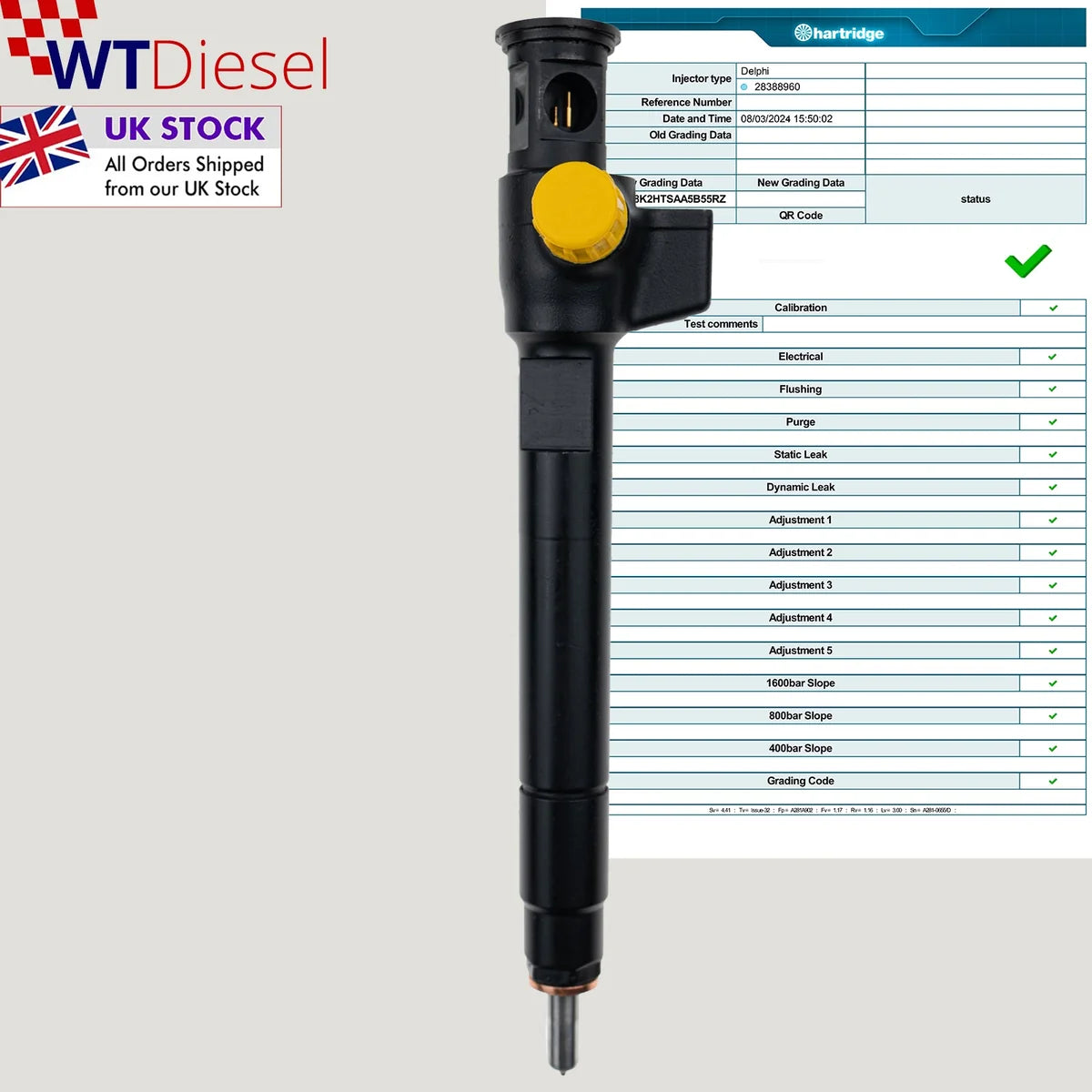 X4 Citroen Ford Peugeot Injector | 1.4 HDi | 2.0 HDi | Delphi 9674984080 28388960