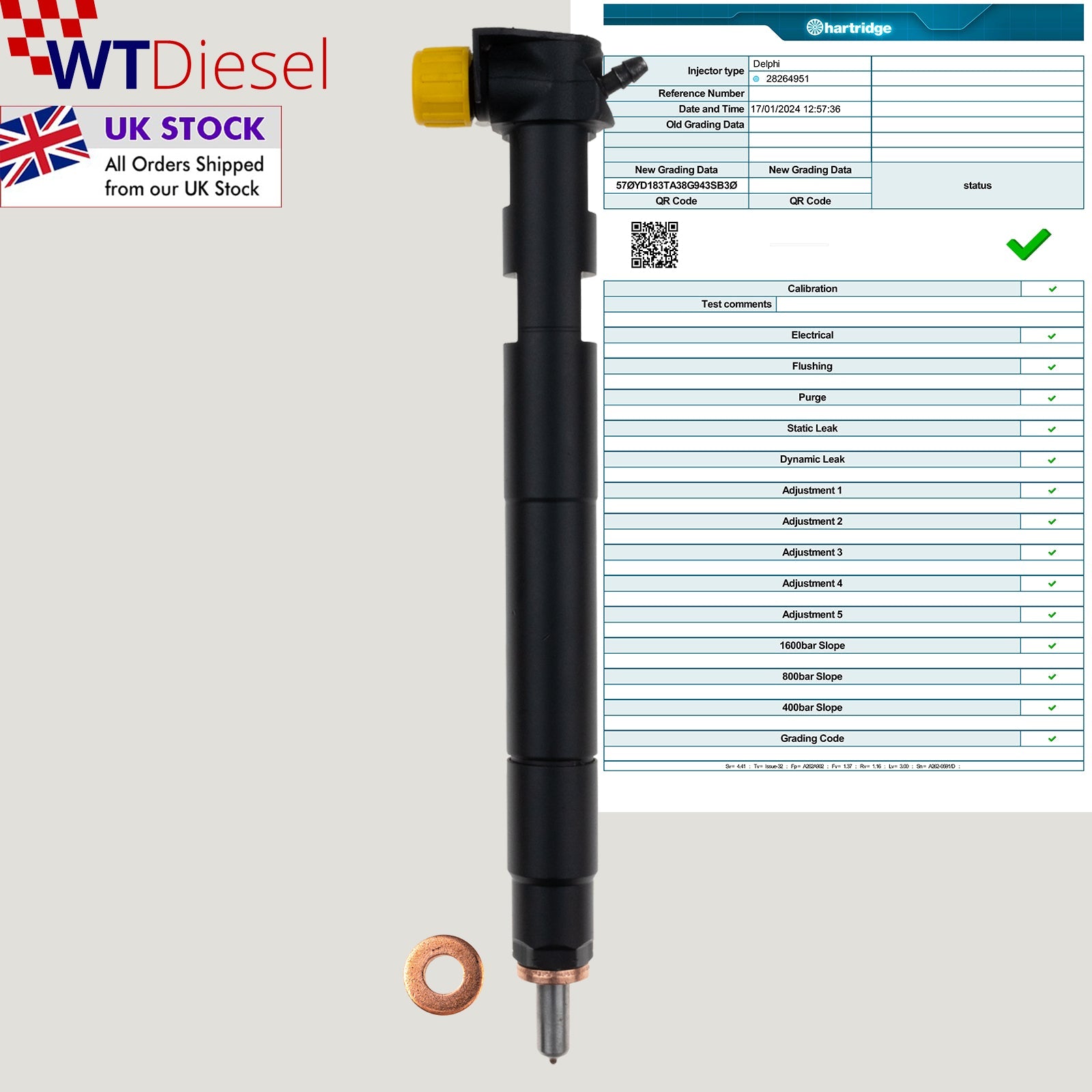 X4 Chevrolet Captiva Diesel Injector | 2.2 D | Delphi A6640170121 28264951