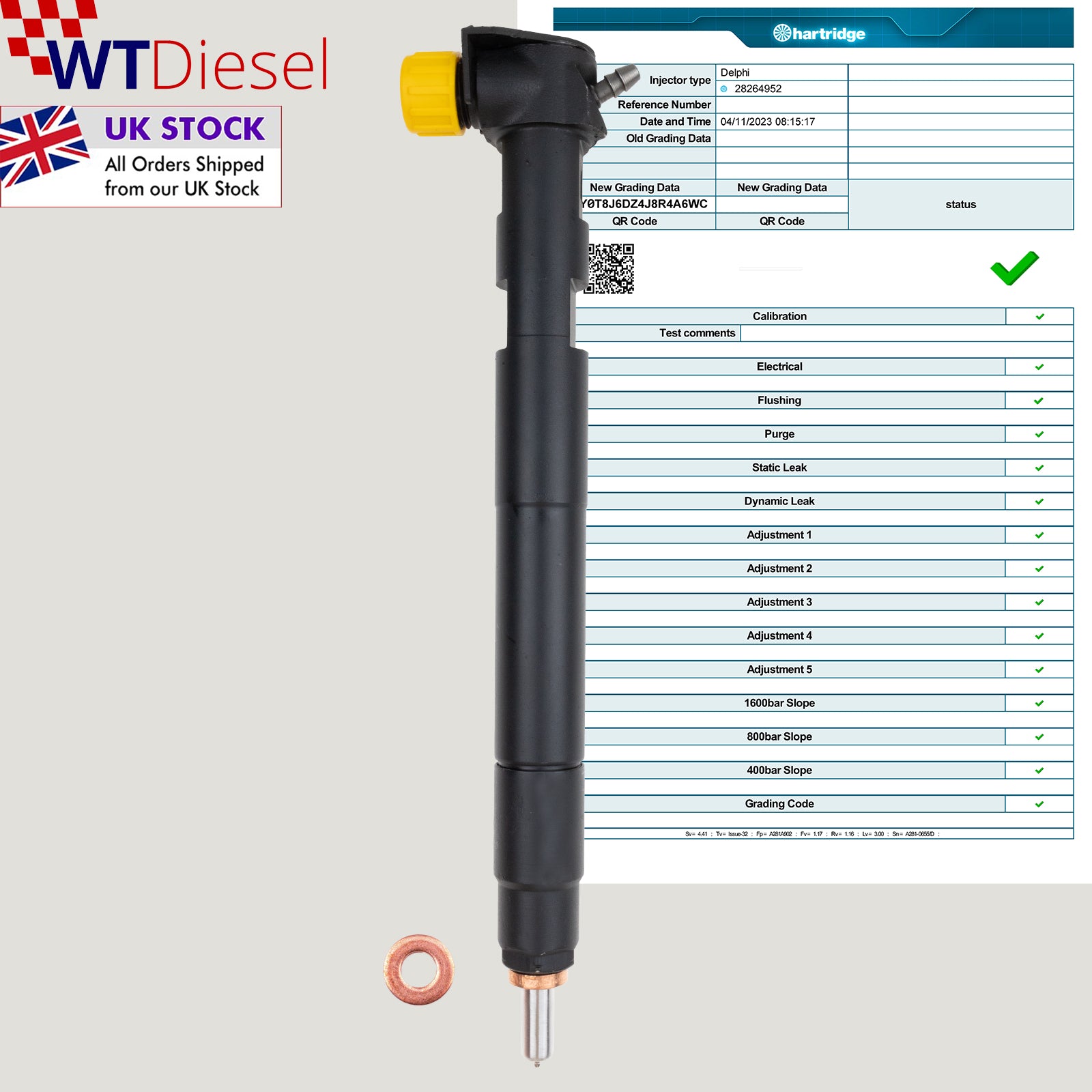 X4 Chevrolet Cruze Diesel Injector | 2.0 CDI | Delphi 28264952