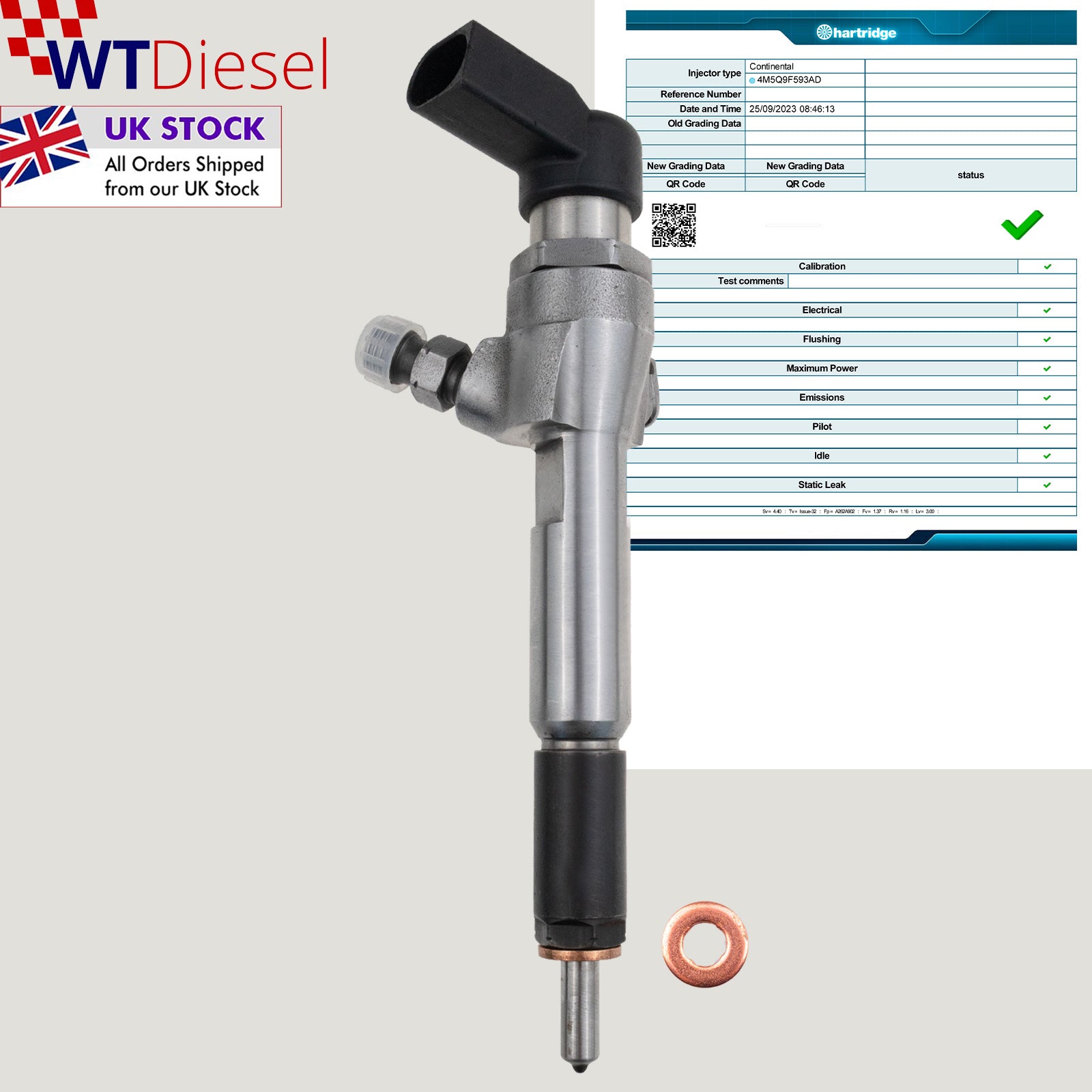 X4 Ford Mondeo IV Diesel Injector | 1.8 TDCi | Siemens 4M5Q-9F593-AD
