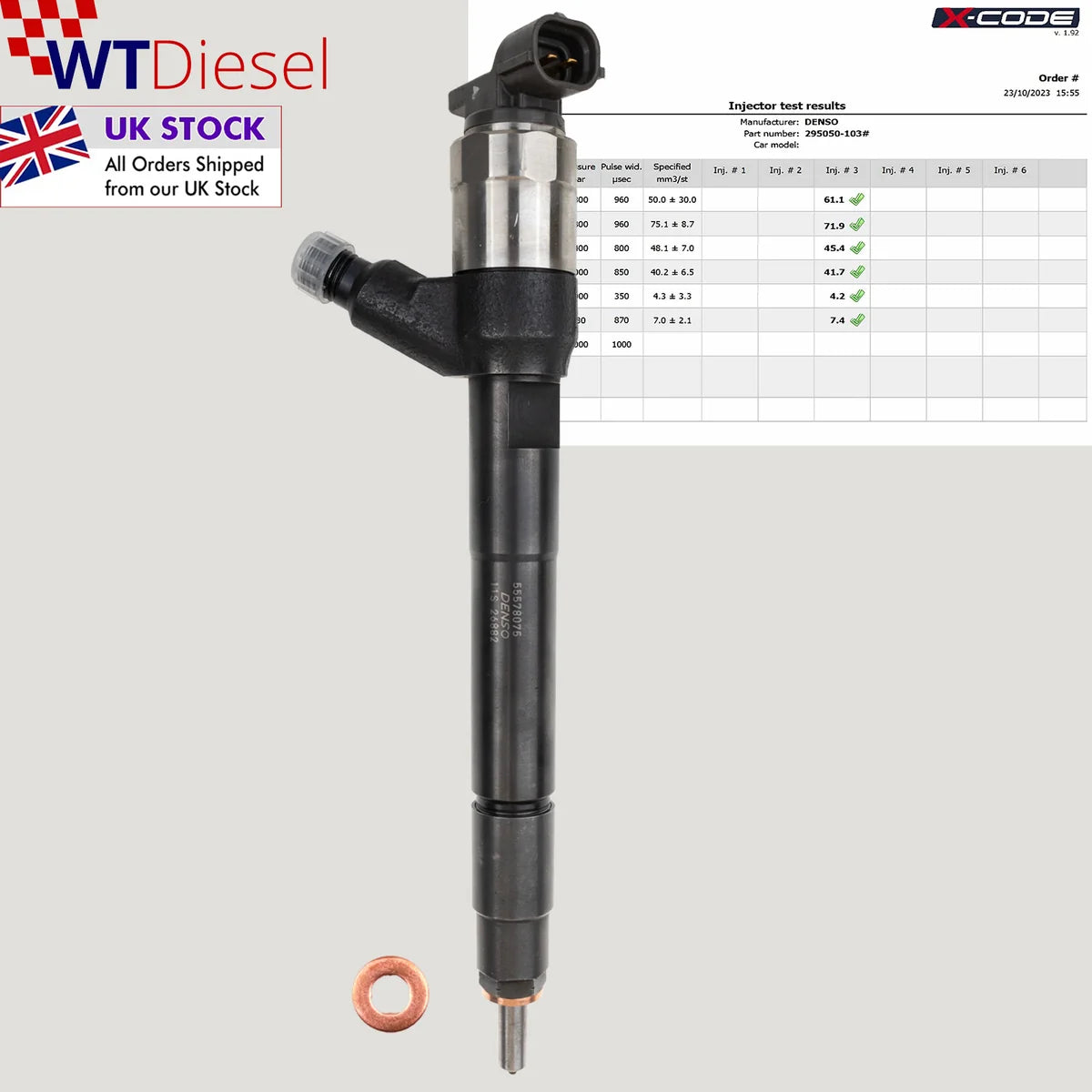 X4 Opel Vauxhall Astra Meriva Mokka Injector | 1.6 CDTi | Denso 55578075