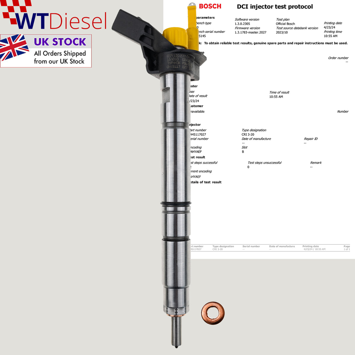 Bosch 0445117027 injectors for Audi Q5 Porsche Cayenne and Macan 3.0 TDI