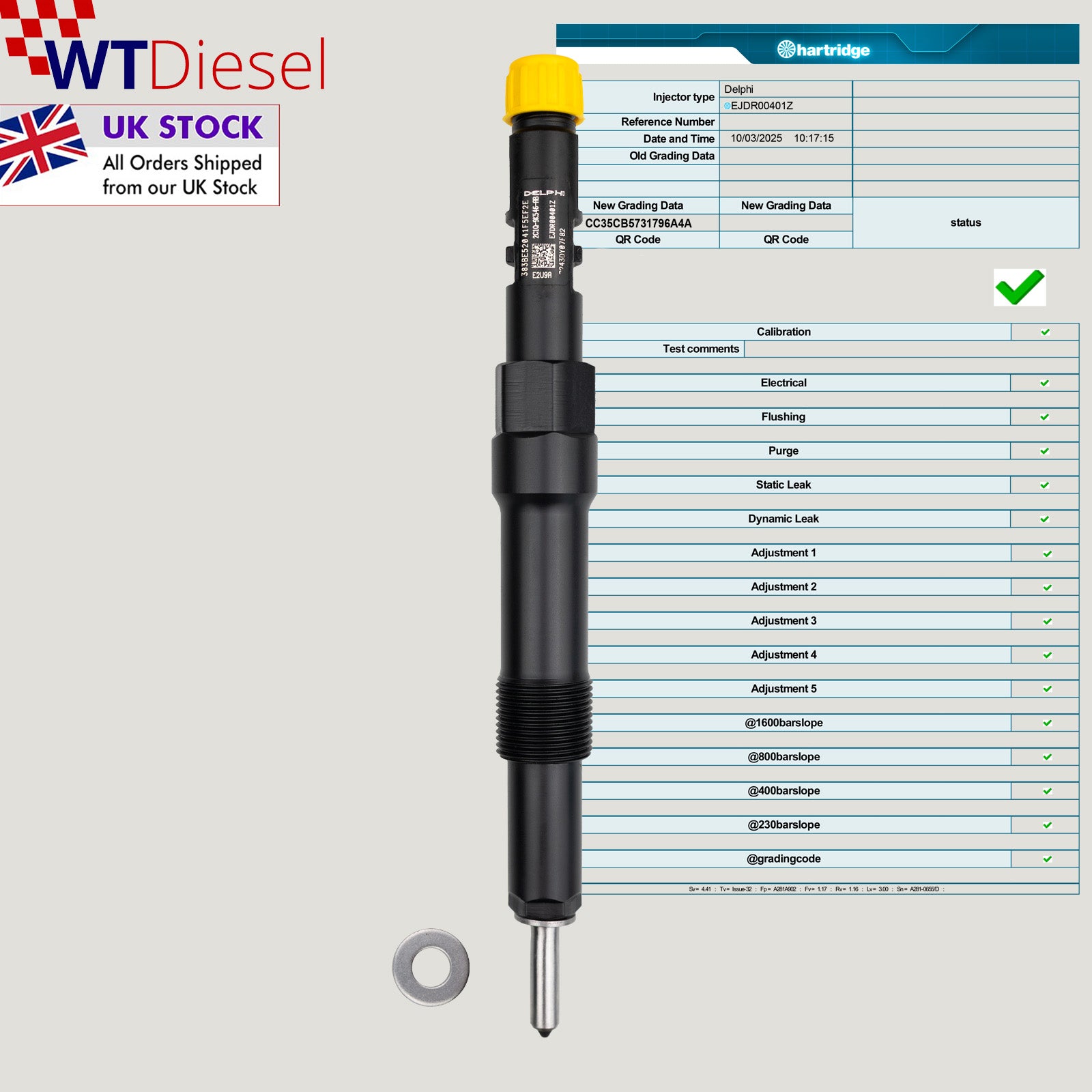 Ford Mondeo Transit Injector | 2.0 TDCi | Delphi EJDR00401Z
