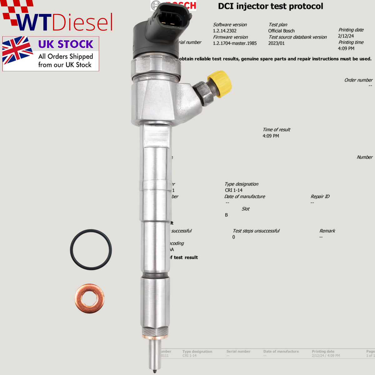 Alfa Romeo 156 1.9 JTD diesel fuel injector Bosch 0445110111 55192534