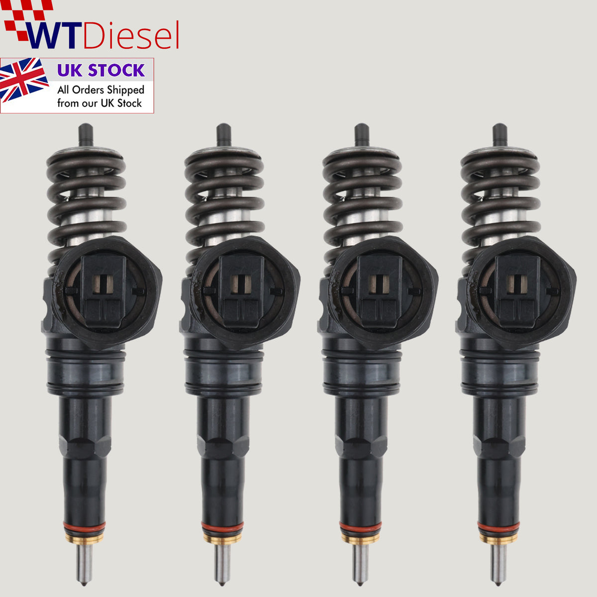 Set of 4 Bosch 0414720014 diesel injectors for Ford Seat and Volkswagen 1.9 TDI 038130073H
