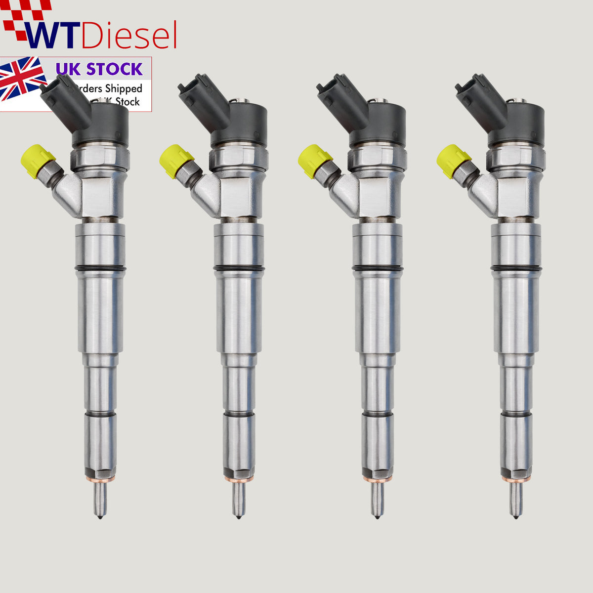 Set of 4 Bosch 0445110030 diesel injectors for Rover 75 2.0 CDTi 0986435011