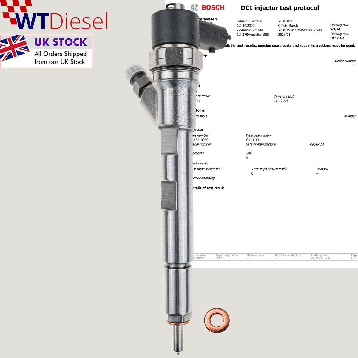Bosch 0445110059 diesel injectors for Jeep and Chrysler 2.5 CRD 05066-820AA