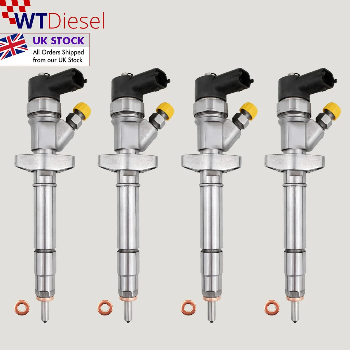Set of 4 Bosch 0445110102 diesel fuel injectors for Renault Master II 2.2 dCi 3190330