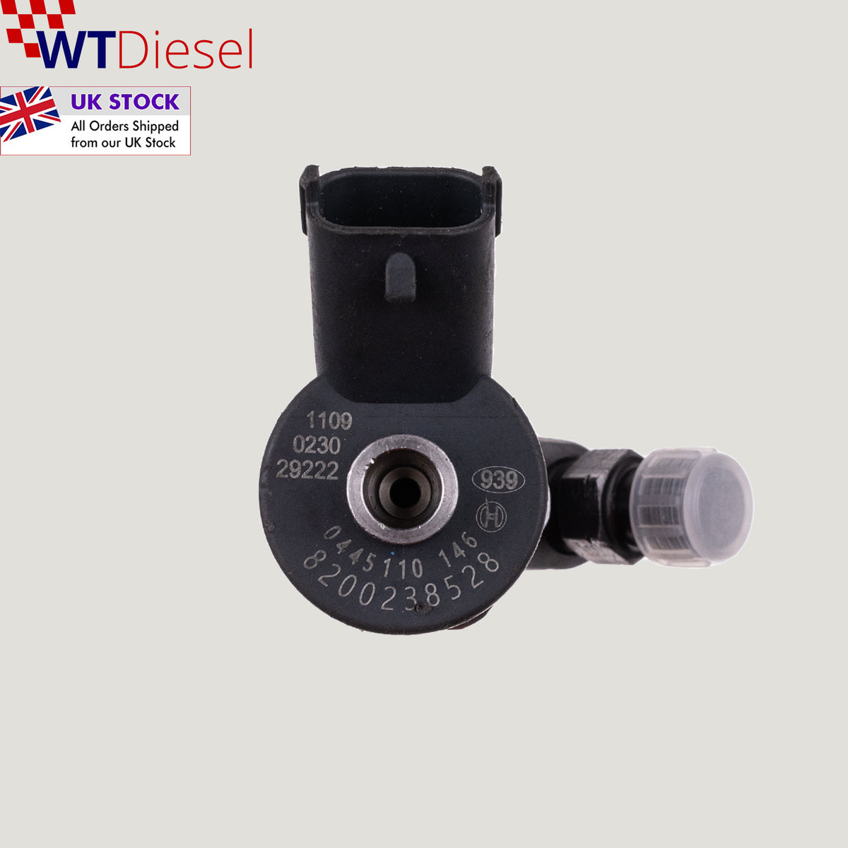Remanufactured Bosch 0445110146 diesel fuel injector for Opel, Renault and Vauxhall 1.9 diesel applications, reference 0445110021