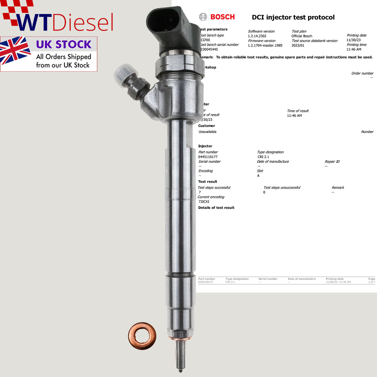 Bosch 0445110177 0445110176 diesel injector for Mercedes C-Class E-Class and S-Class CDI