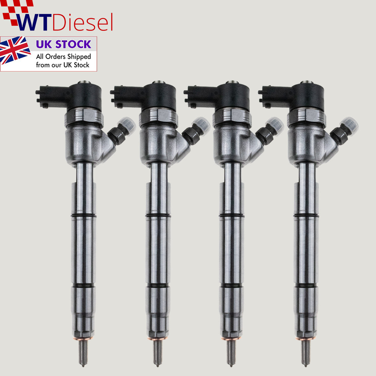 Set of 4 Bosch 0445110256 diesel injectors for Kia Ceed 1.6 CRDi 33800-2A400