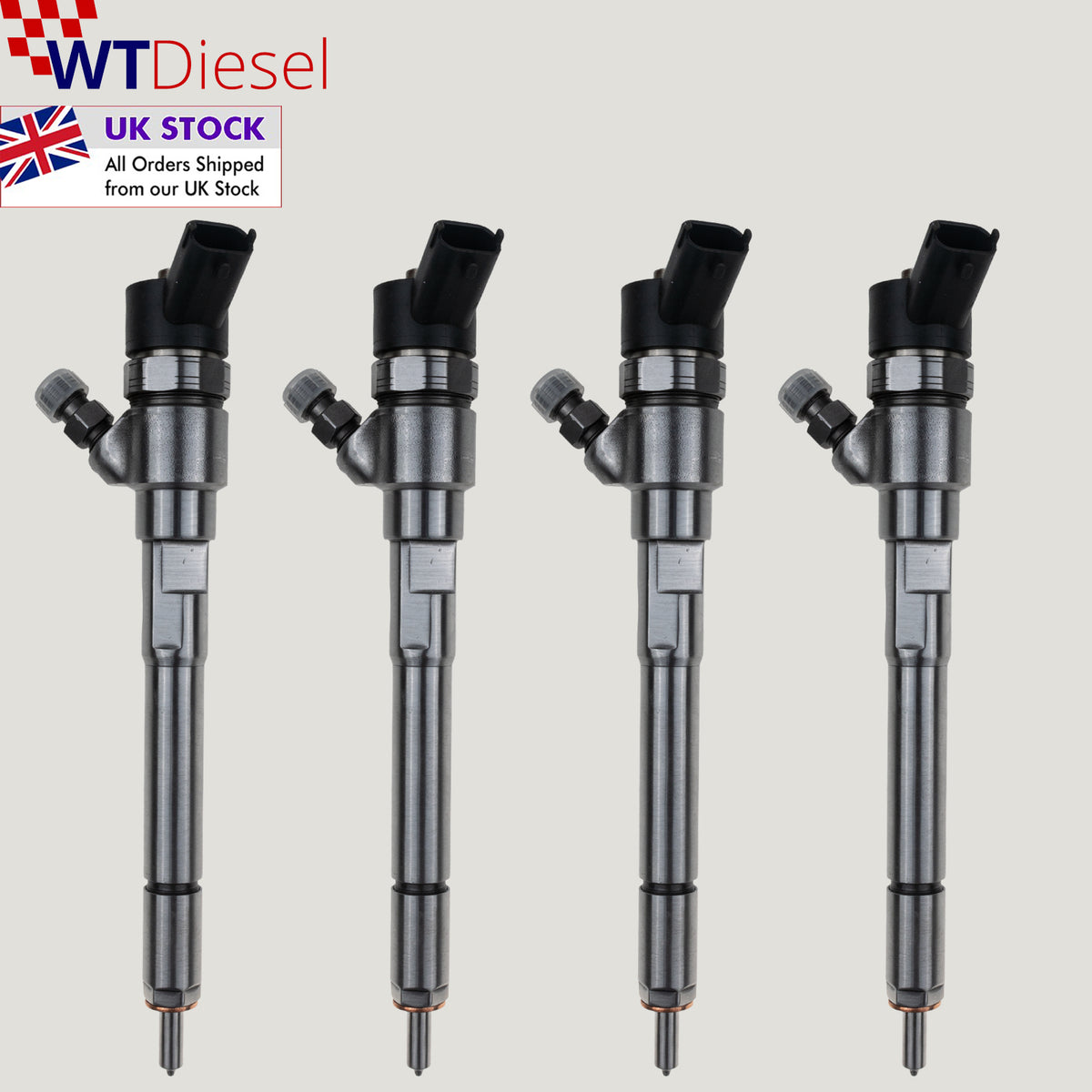 Set of 4 Bosch 0445110270 diesel injectors for Chevrolet Epica Lacetti and Nubira 2.0 D 96440397