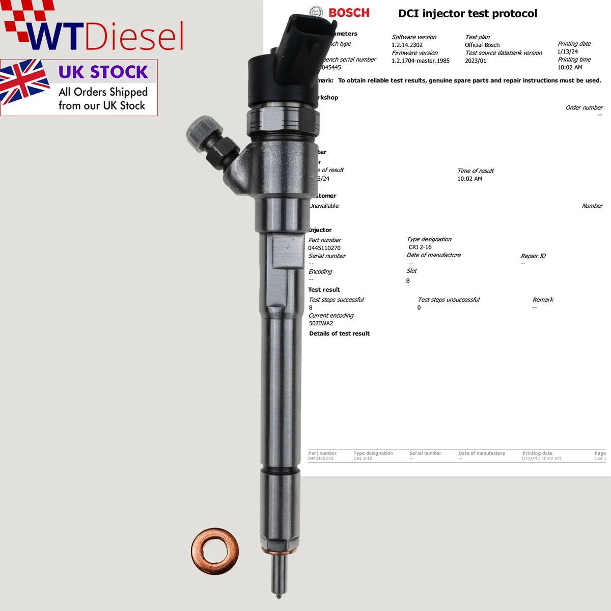 Bosch 0445110270 diesel injectors for Opel Antara A 2.0 CDTI 96440397
