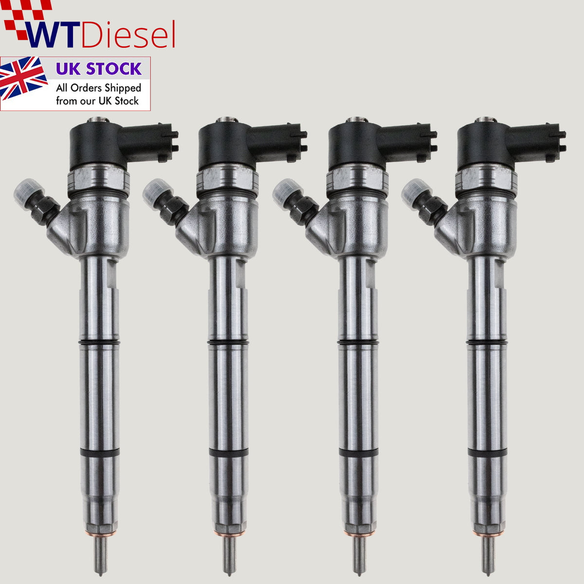 Set of 4 Bosch 0445110320 diesel injectors for Hyundai and Kia 1.6 CRDi 33800-2A900