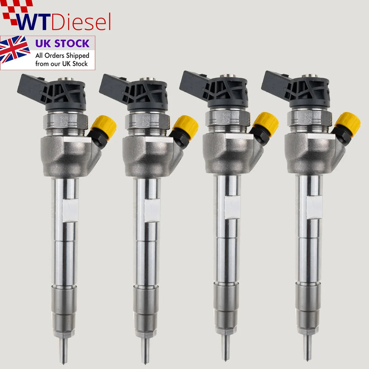 Set of 4 Bosch 0445110613 diesel injectors for BMW 1 Series 118d 13538514156