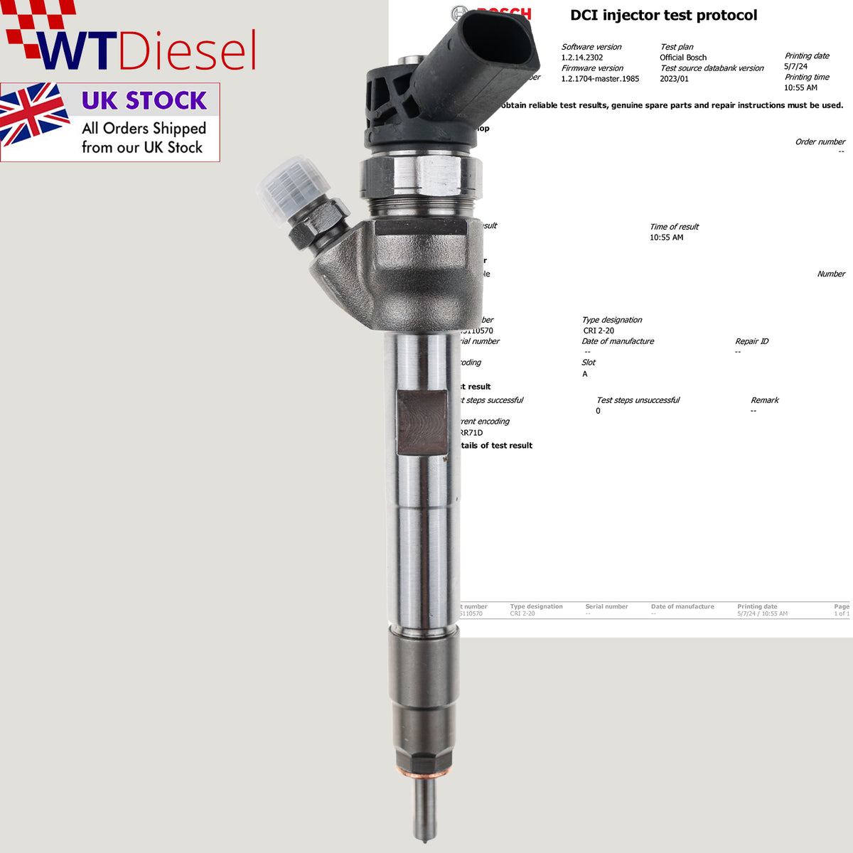 Bosch 0445110712 0445110743 diesel injector for BMW 3 4 and 5 Series 2.0 diesel