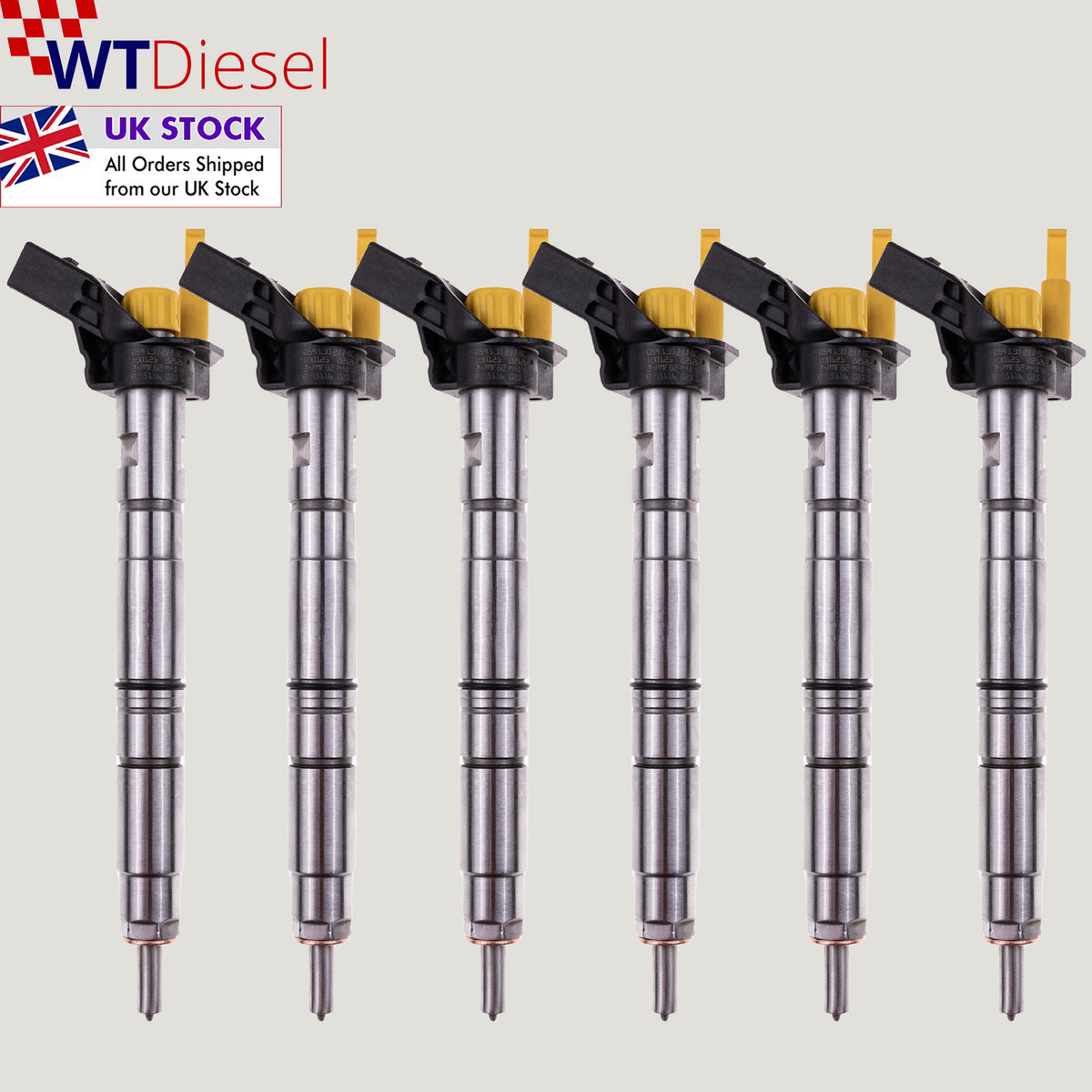 Set of 6 Bosch 0445116023 0986435357 diesel injectors for Audi A6, Q7 and Volkswagen Touareg 2.7 and 3.0 TDI