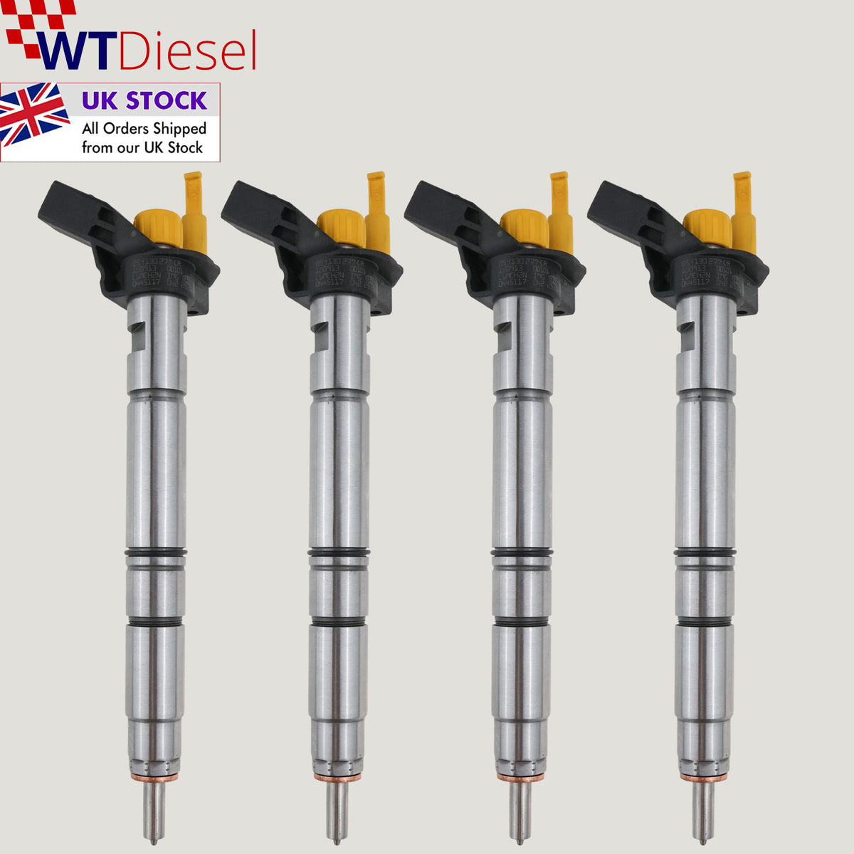 Set of 4 Bosch 0445117042 diesel injectors for Audi A7 A8 and Q7 3.0 TDI 059130277CR