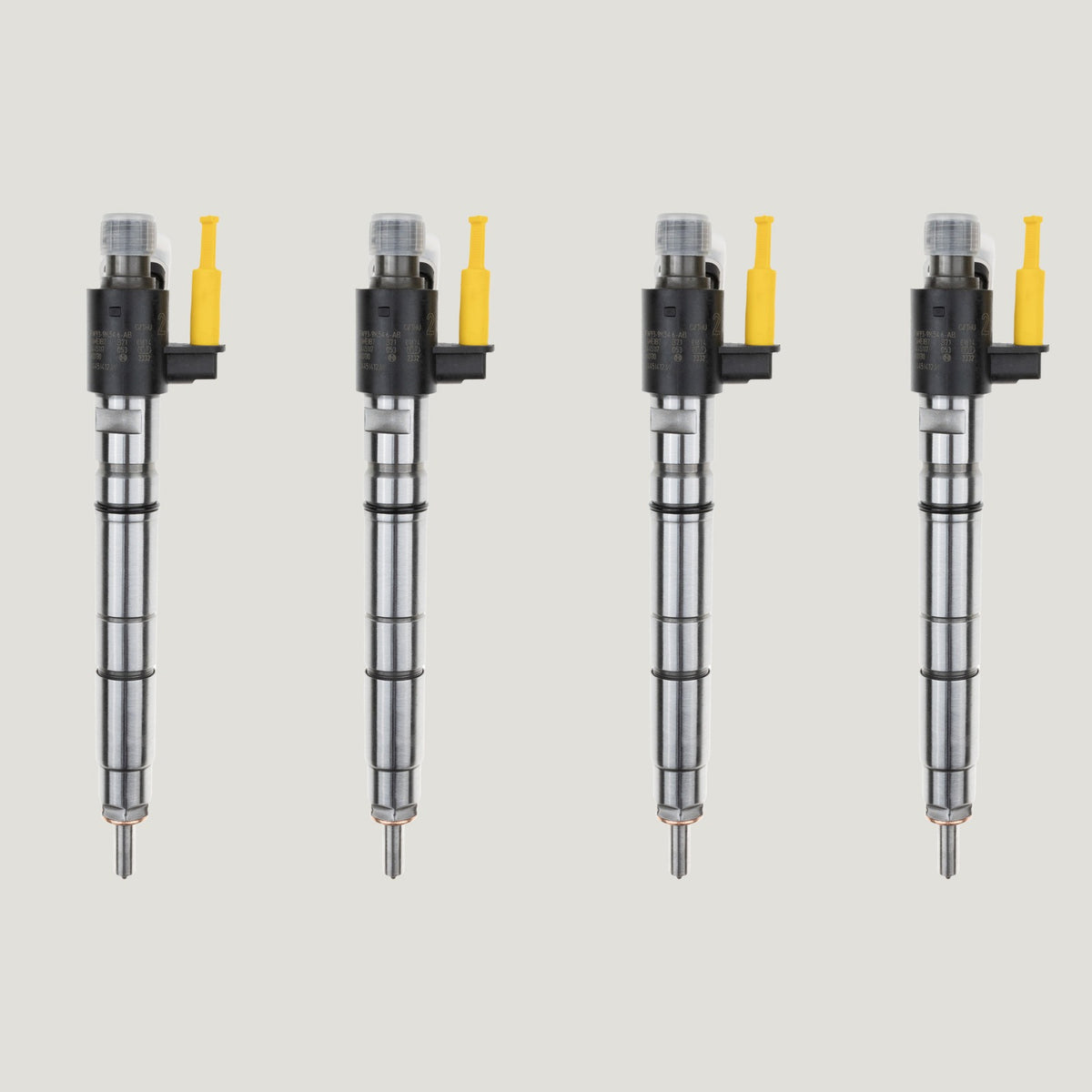 Set of 4 Bosch 0445117053 diesel fuel injectors for Land Rover Discovery 3.0 TD, reference FW939K546AB