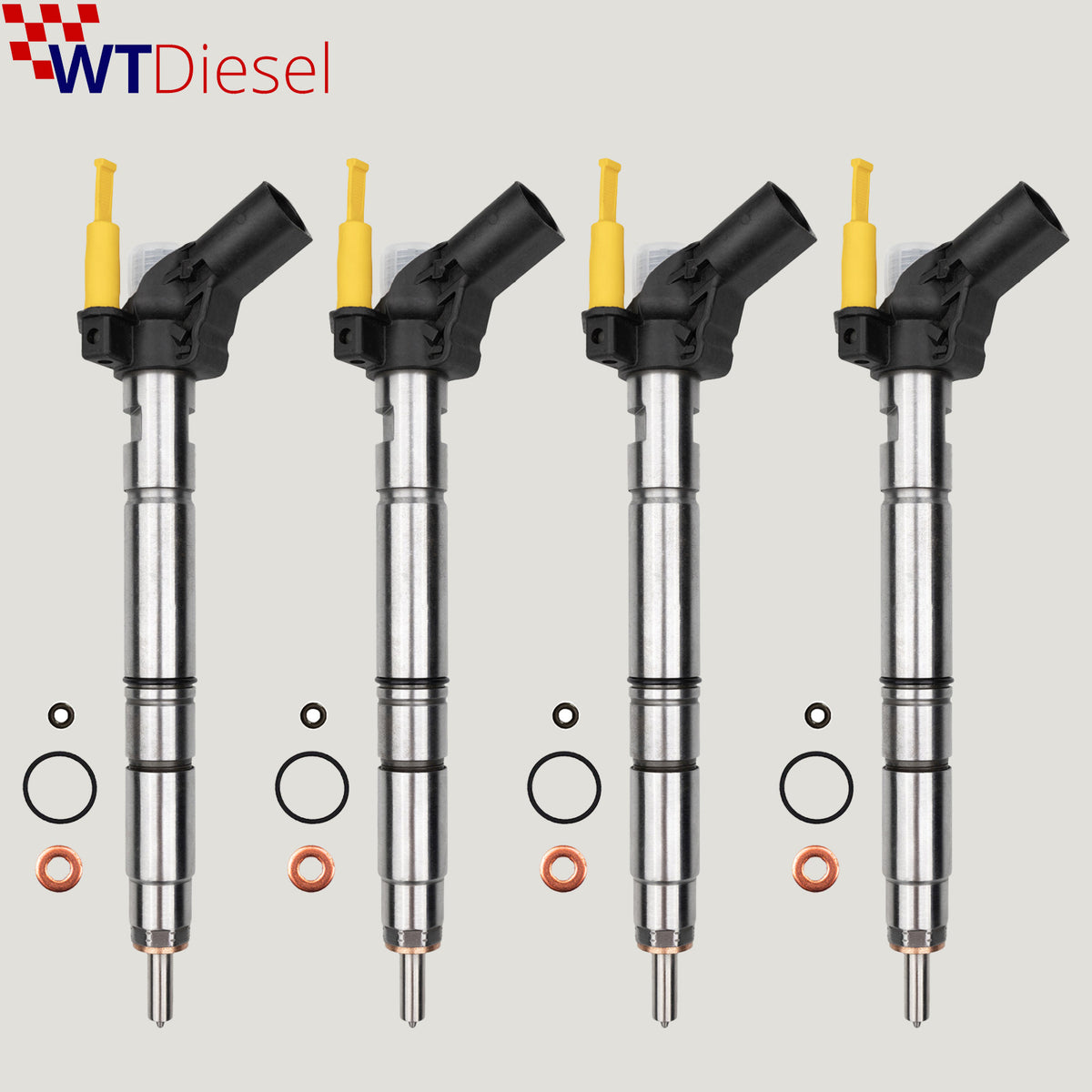 Set of 4 Bosch 0445117067 diesel injectors for Audi and Volkswagen 3.0 TDI 059130277CR