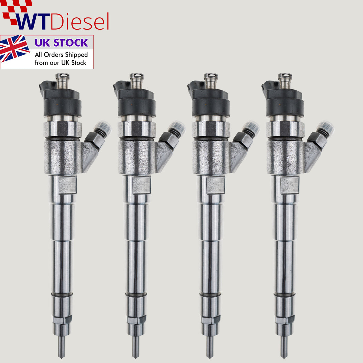 Set of 4 Bosch 0445120011 diesel injectors for Fiat and Iveco 2.3 JTD 500371101