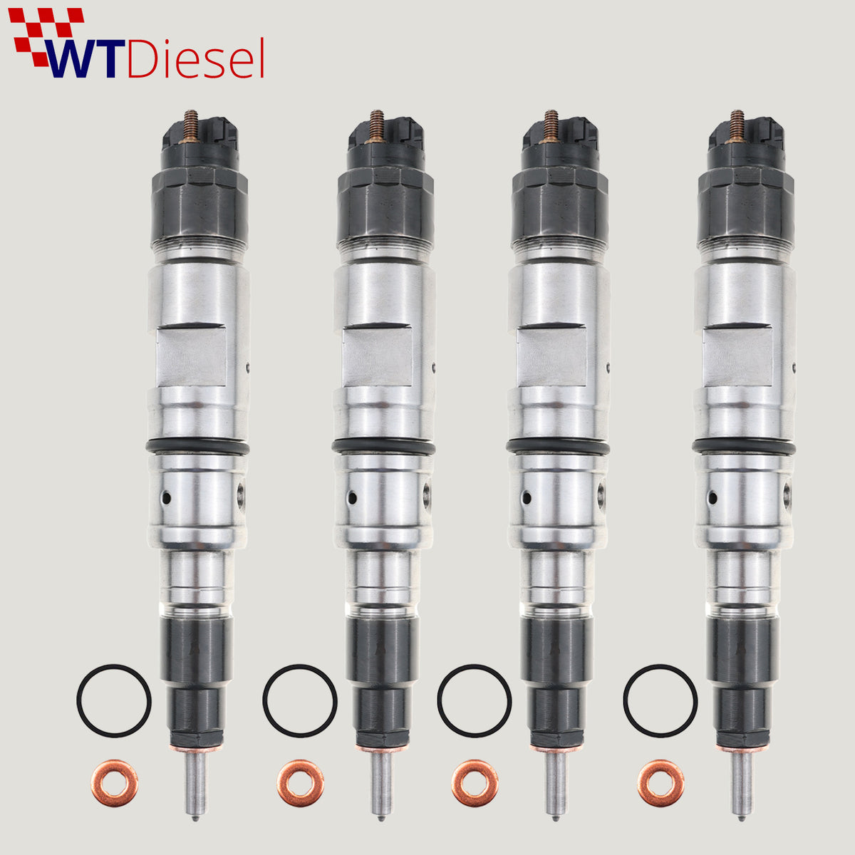 Set of 4 Bosch 0445120064 diesel injectors for Volvo EC240B and EC290B D7D D7E