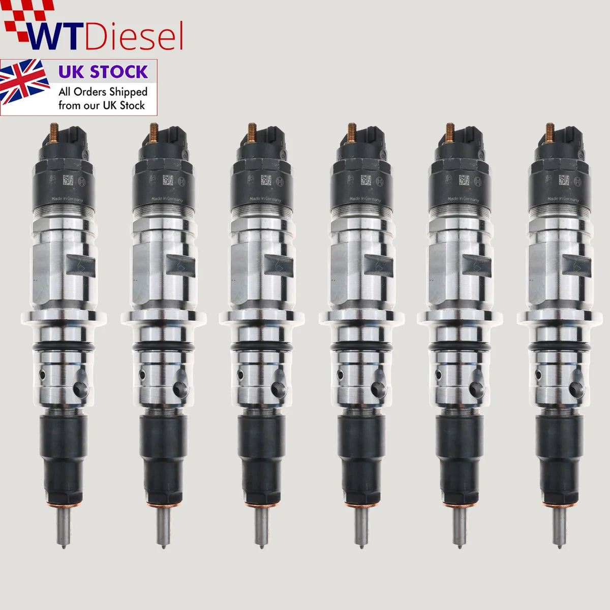 Set of 6 Bosch 0445120161 diesel injectors for Ford Cargo 4.4L BH1X9K526CA