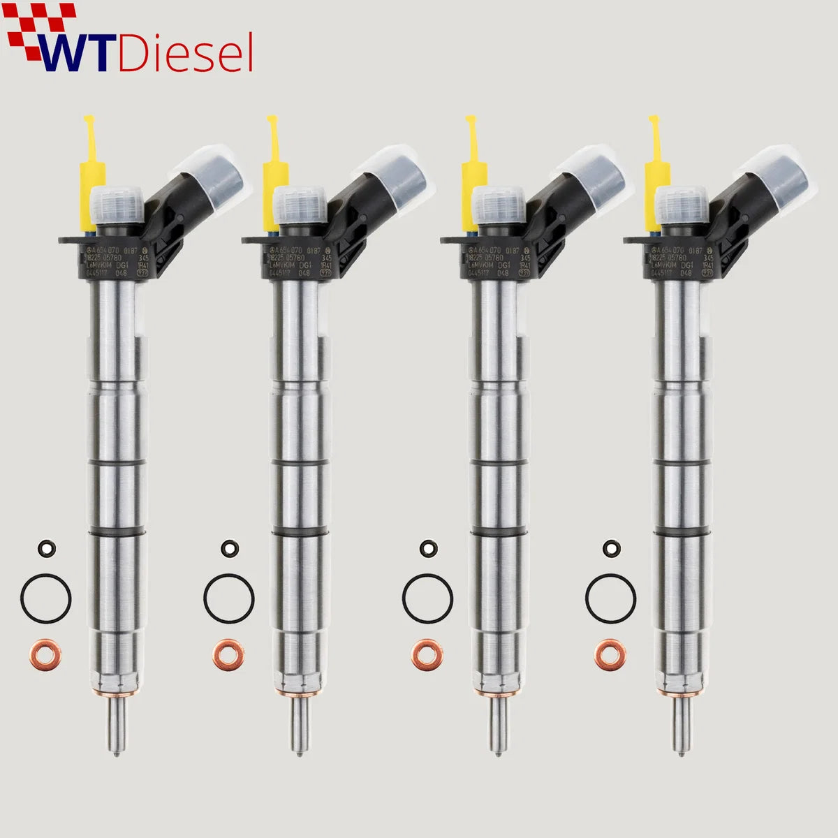 Set of 4 Bosch 0445117042 diesel injectors for Audi A5 A7 and A8 3.0 TDI 059130277CR