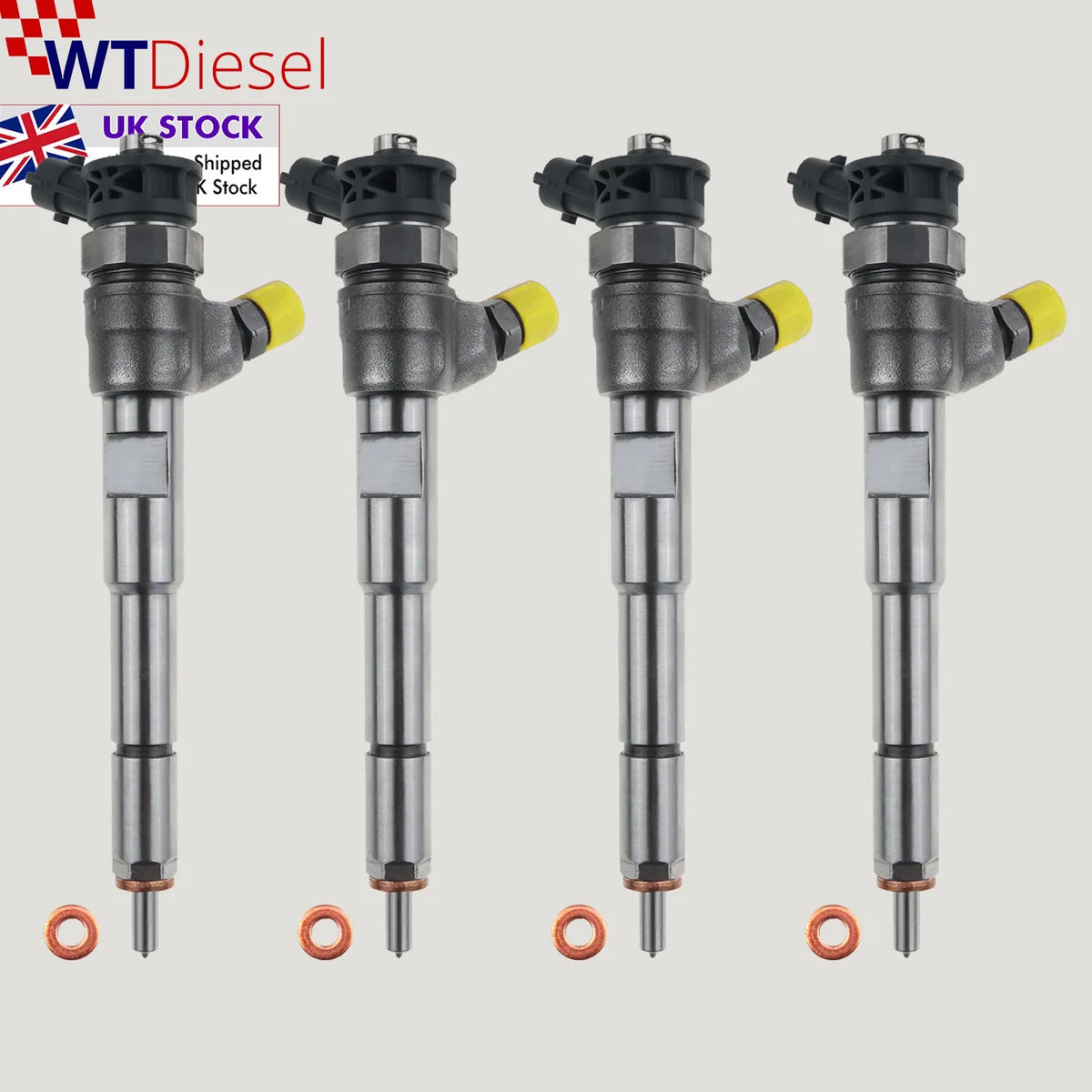 Set of 4 Bosch 0445110652 166000121R diesel injectors for Dacia Dokker and Renault Kangoo 1.5 dCi