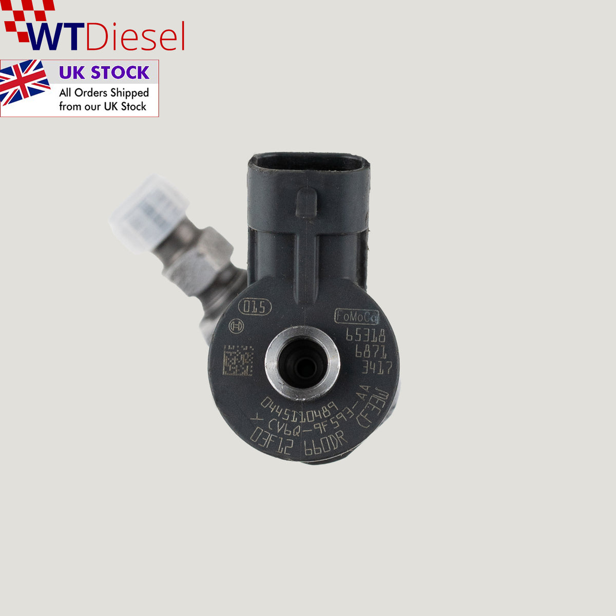Bosch 0445110489 CV6Q-9F593-AA diesel fuel injector for Ford Kuga II, Transit and Tourneo 1.5 TDCi and Mondeo V 1.6 TDCi